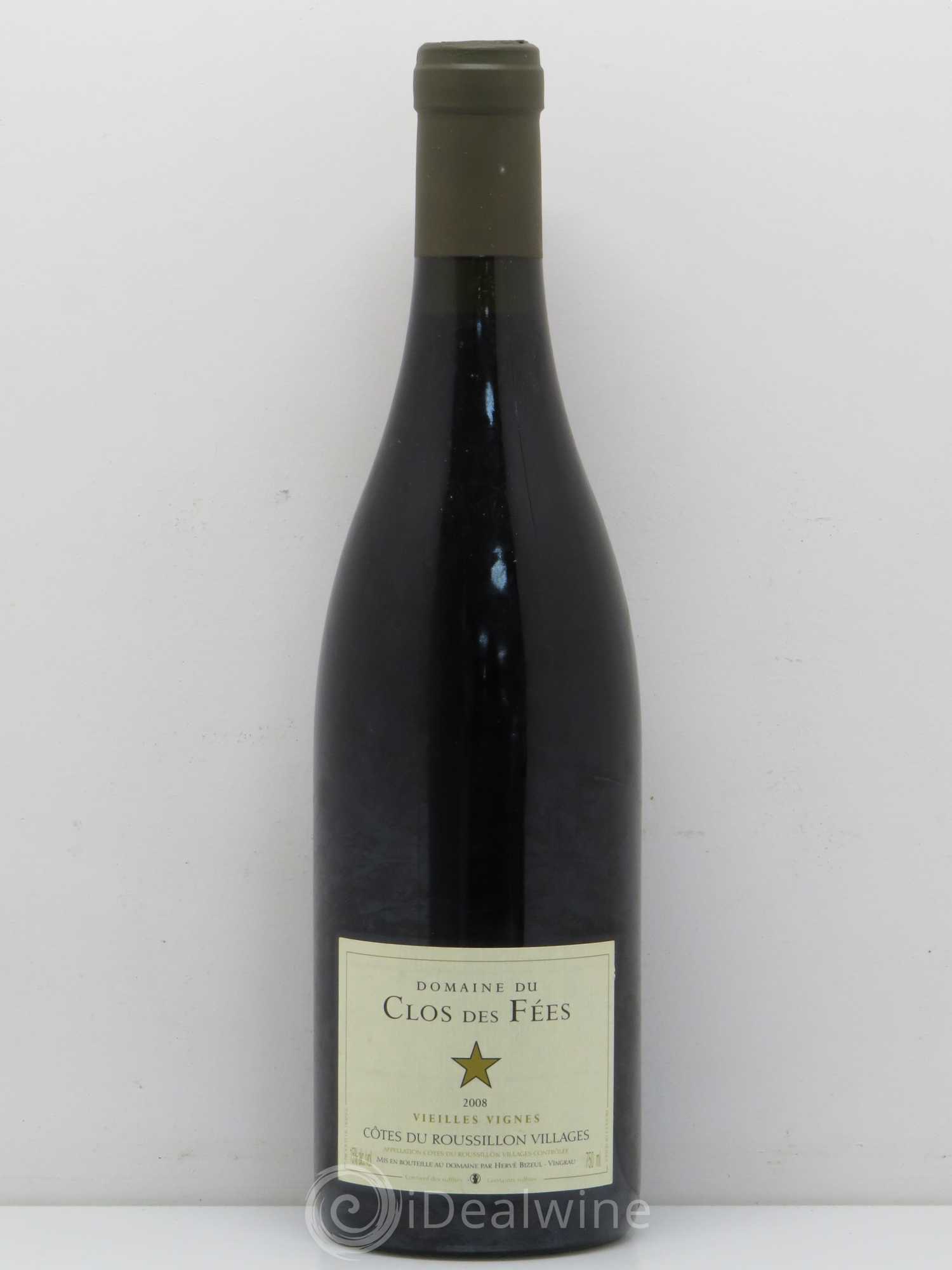Côtes du Roussillon Villages Clos des Fées Vieilles vignes Hervé Bizeul 2008 - Lot de 1 bouteille - 0