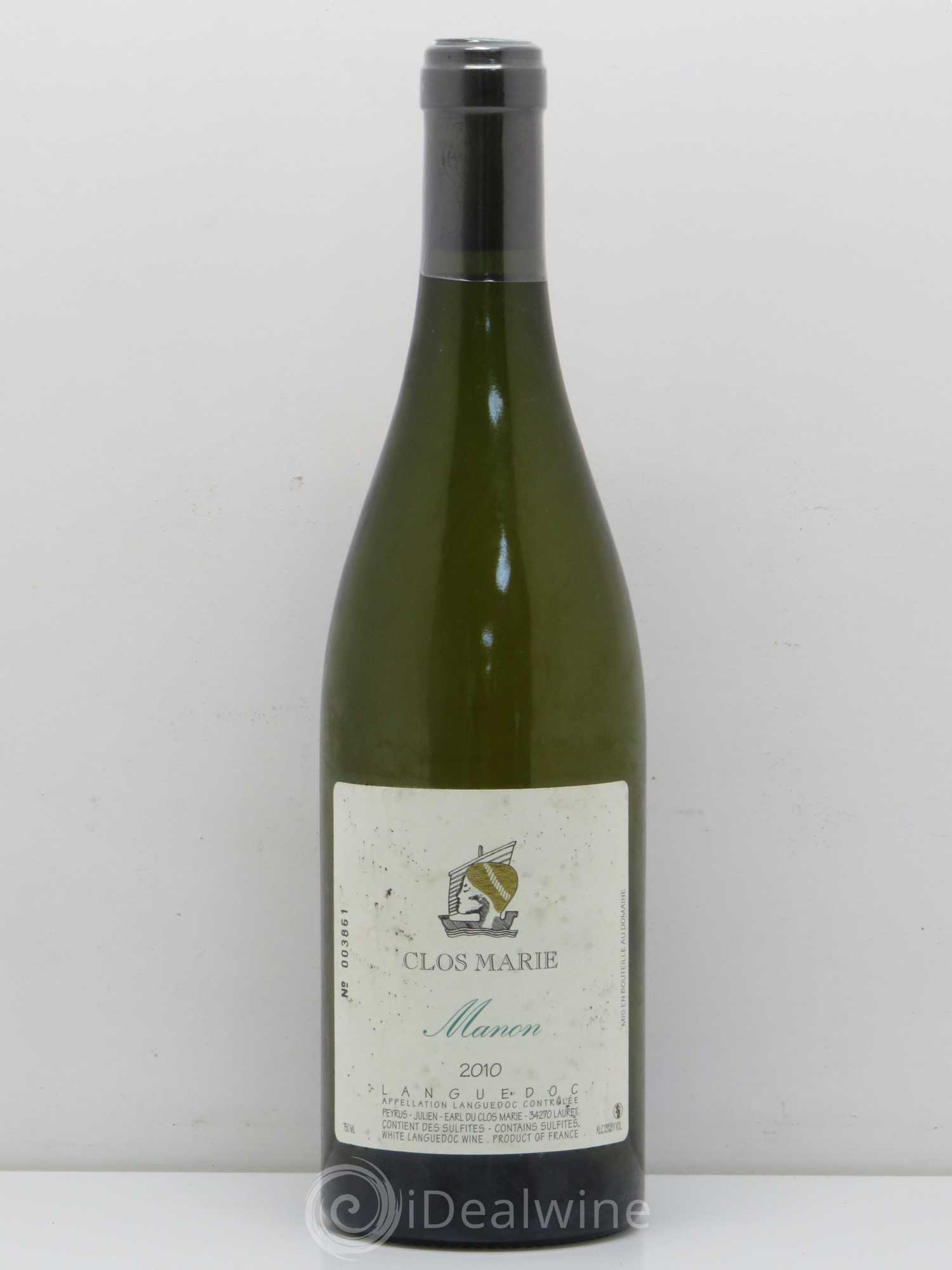 Languedoc Clos Marie Manon Christophe Peyrus et Françoise Julien 2010 - Lot de 1 bouteille - 0