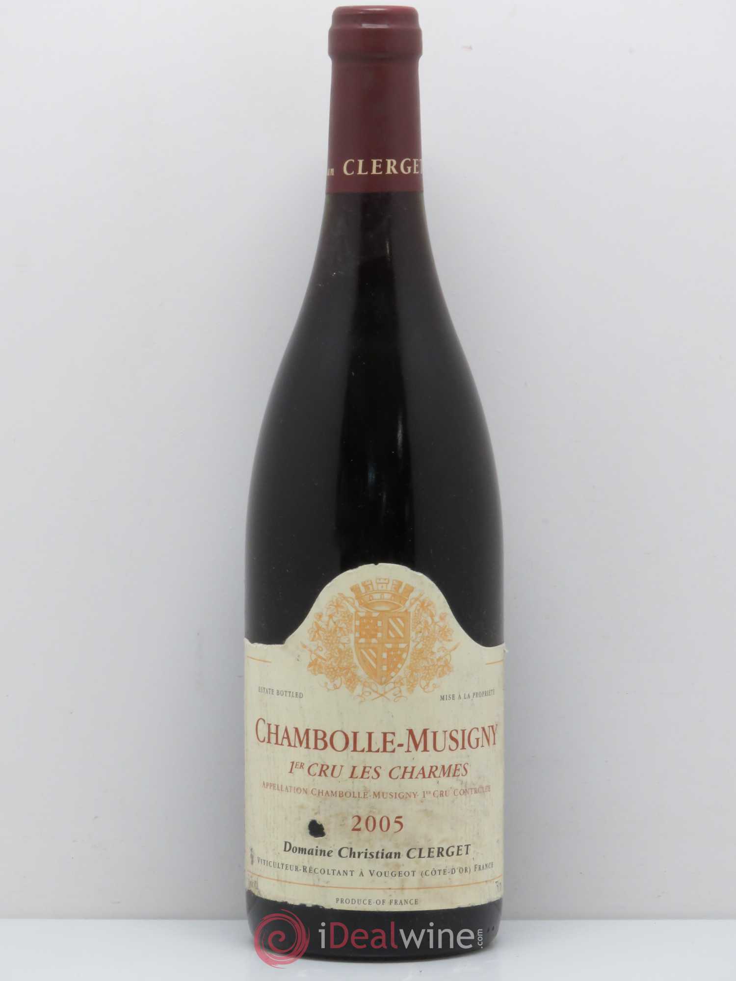 Chambolle-Musigny 1er Cru Les Charmes Christian Clerget 2005 - Lot de 1 bouteille - 0