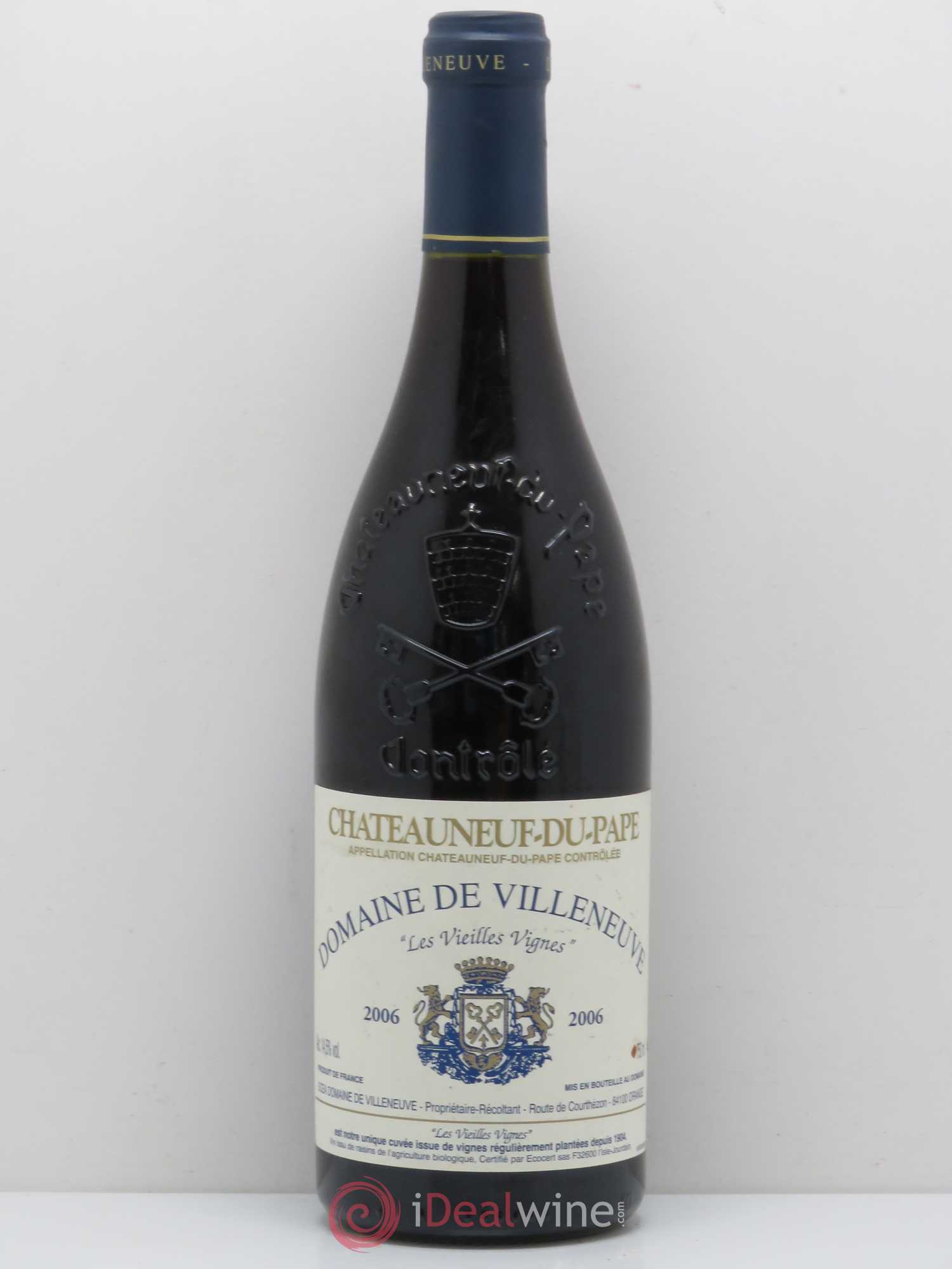 Châteauneuf-du-Pape Les Vieilles Vignes Domaine de Villeneuve 2006 - Posten von 1 Flasche - 0