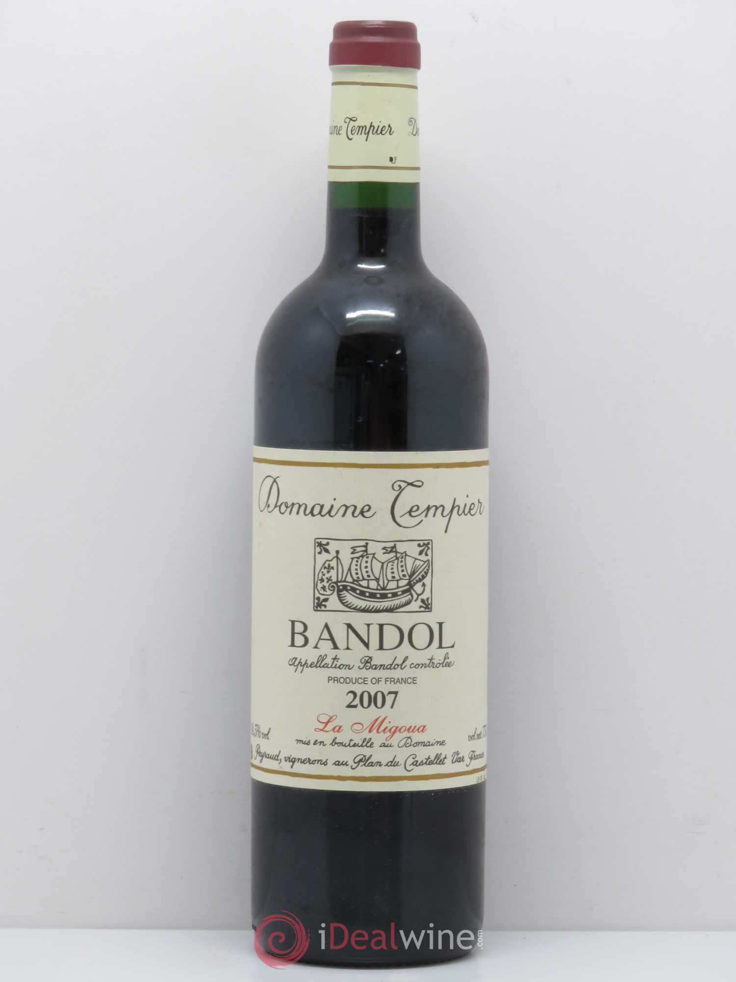 Bandol Domaine Tempier Cuvée La Migoua Famille Peyraud 2007 - Lot de 1 bouteille - 0