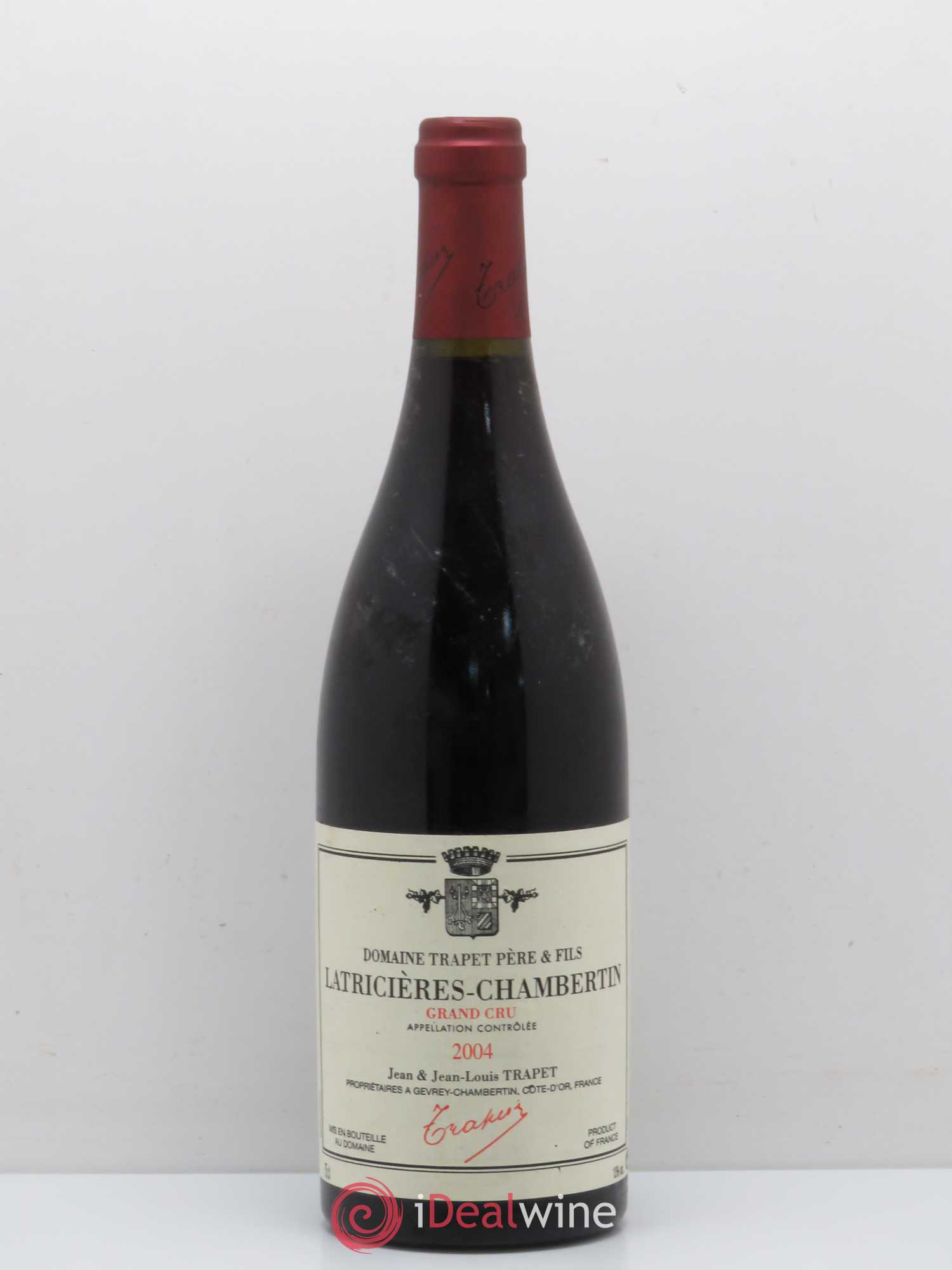 Latricières-Chambertin Grand Cru Domaine Trapet 2004 - Lot de 1 bouteille - 0