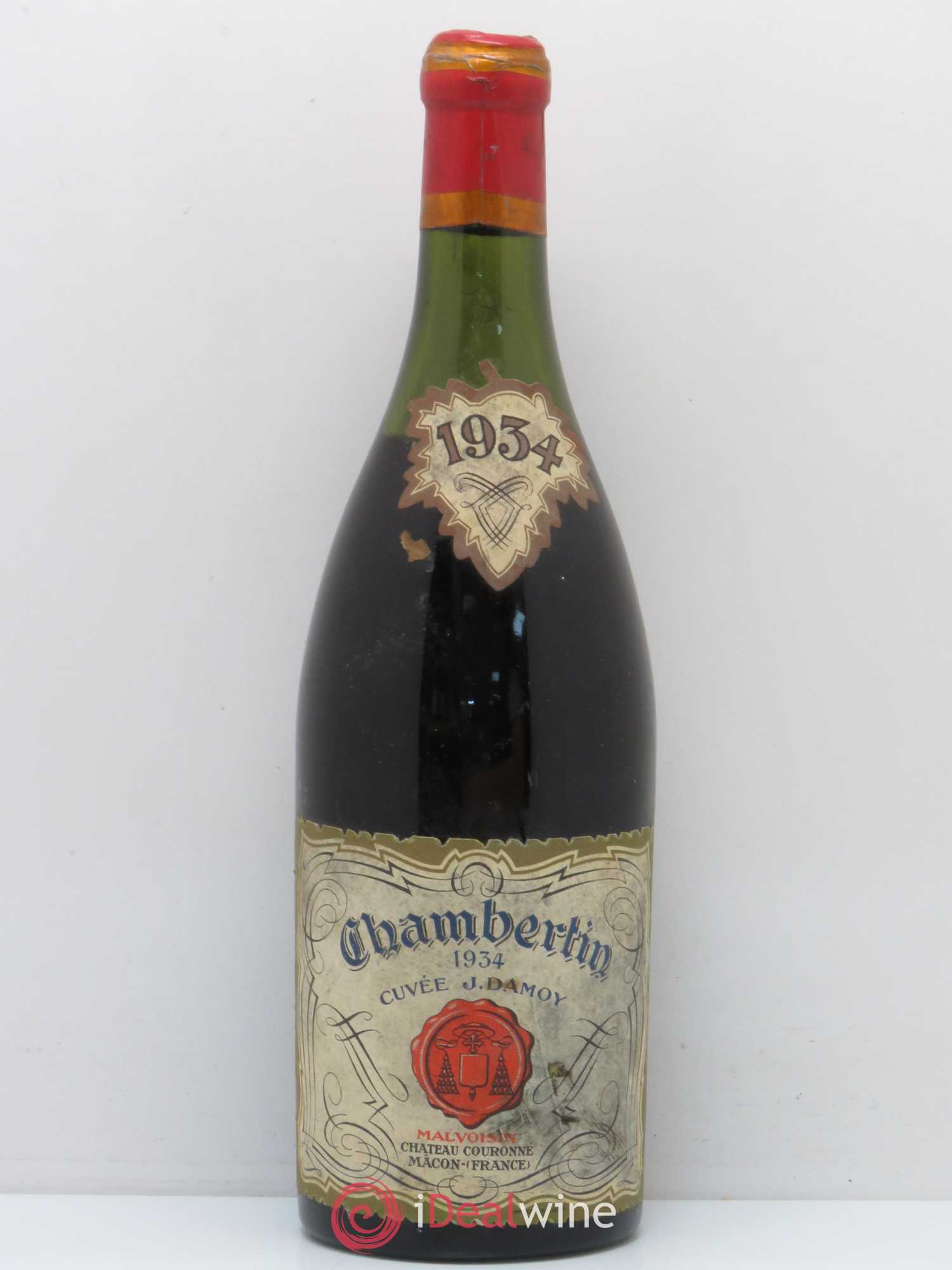 Chambertin Grand Cru Cuvée J.Damoy Domaine Malvoisin 1934 - Posten von 1 Flasche - 0