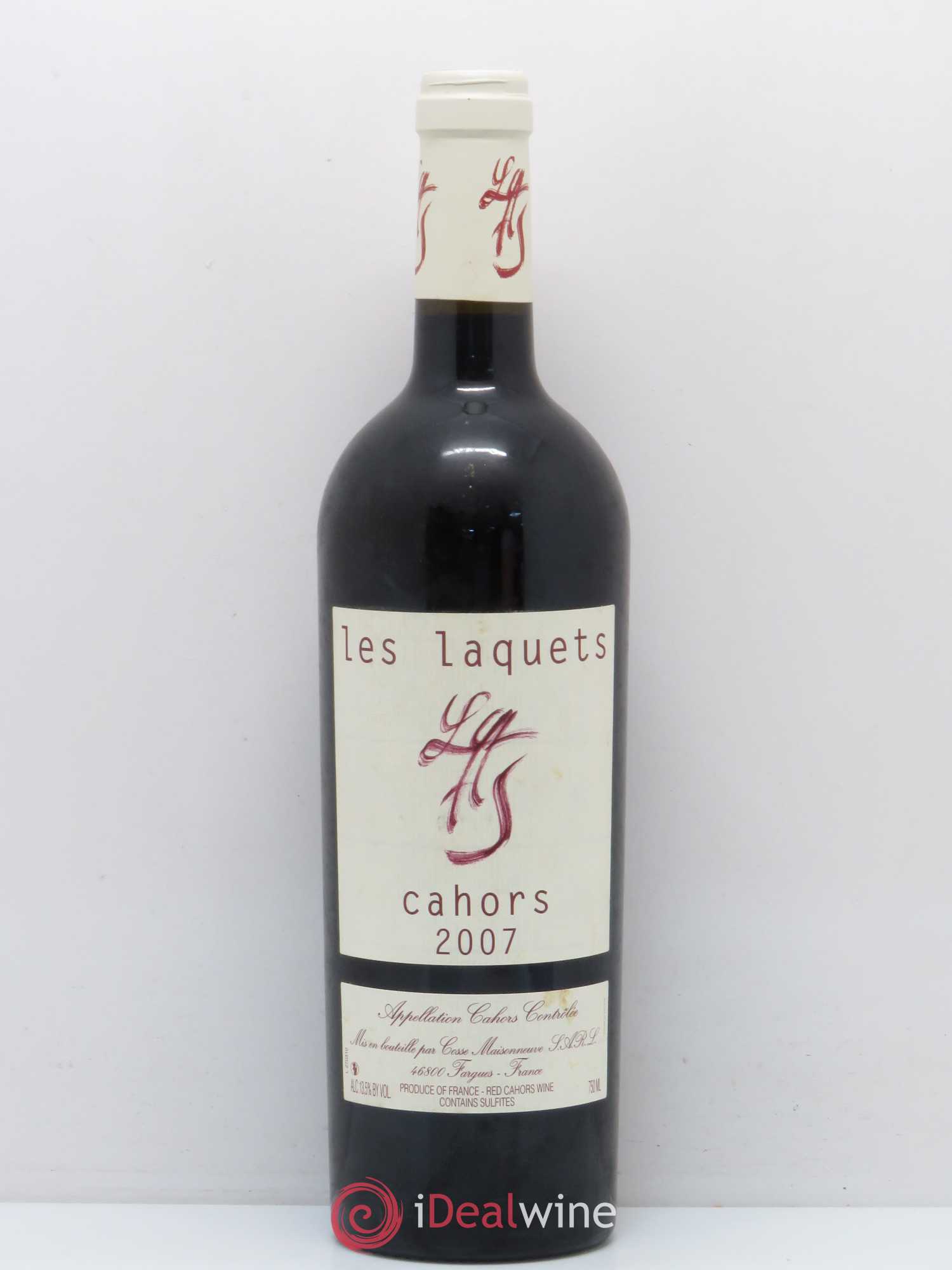 Cahors Les Laquets Cosse-Maisonneuve (Domaine) 2007 - Lot de 1 bouteille - 0