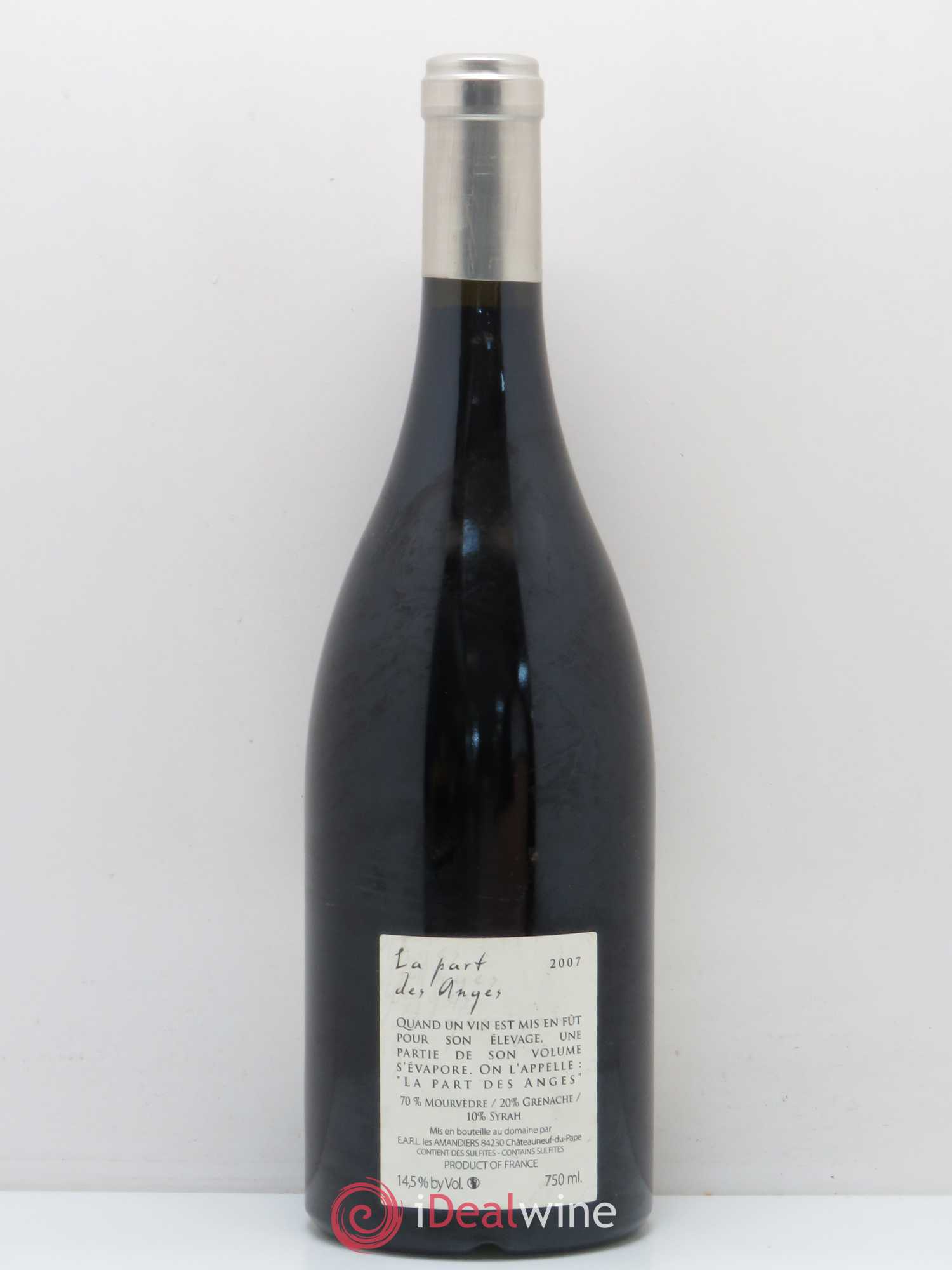 Châteauneuf-du-Pape La Part des Anges Raymond Usseglio (Domaine) 2007 - Lot de 1 bouteille - 1