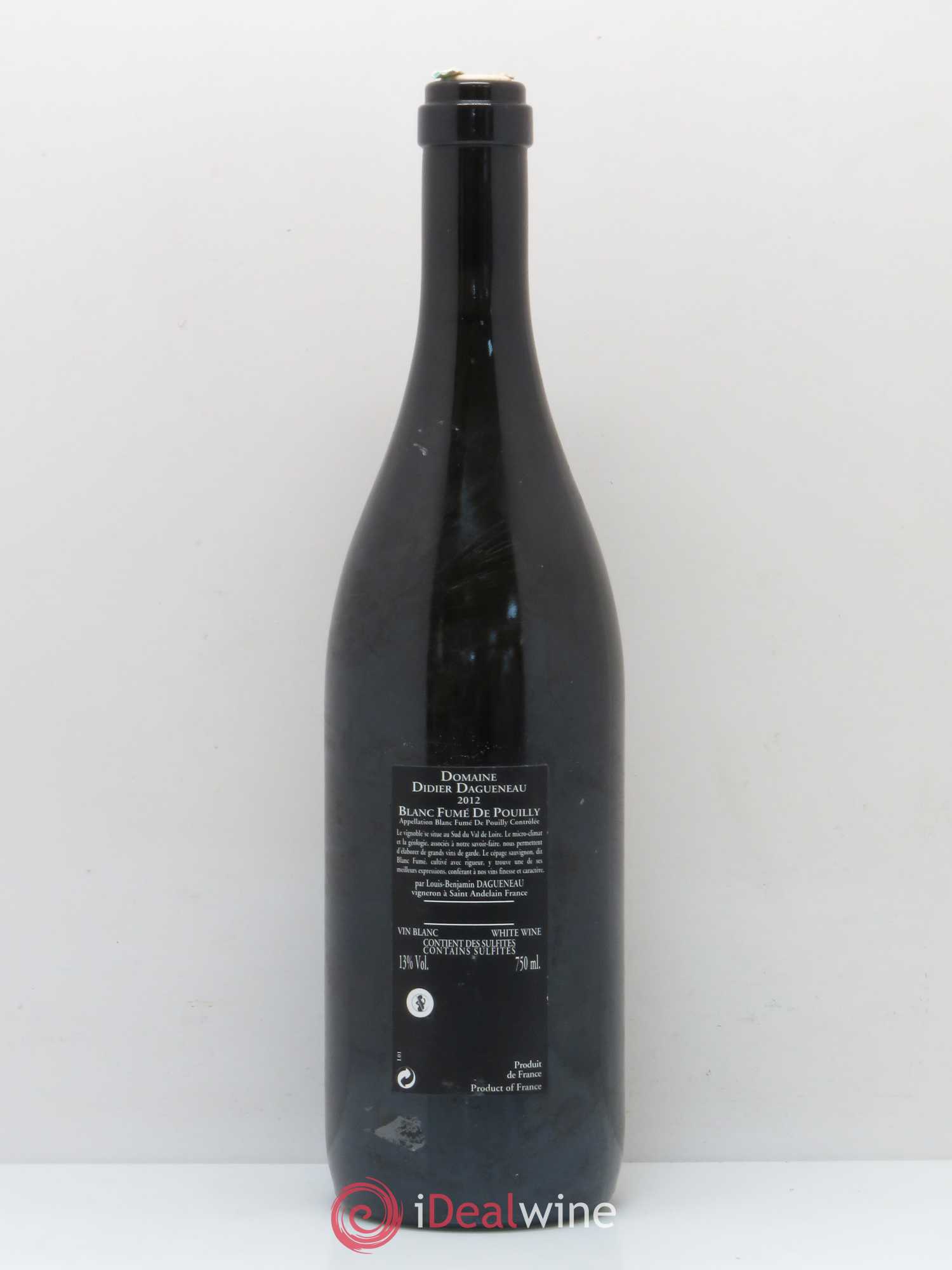 Vin de France (anciennement Pouilly-Fumé) Silex Dagueneau (Domaine Didier - Louis-Benjamin) 2012 - Lot de 1 bouteille - 1
