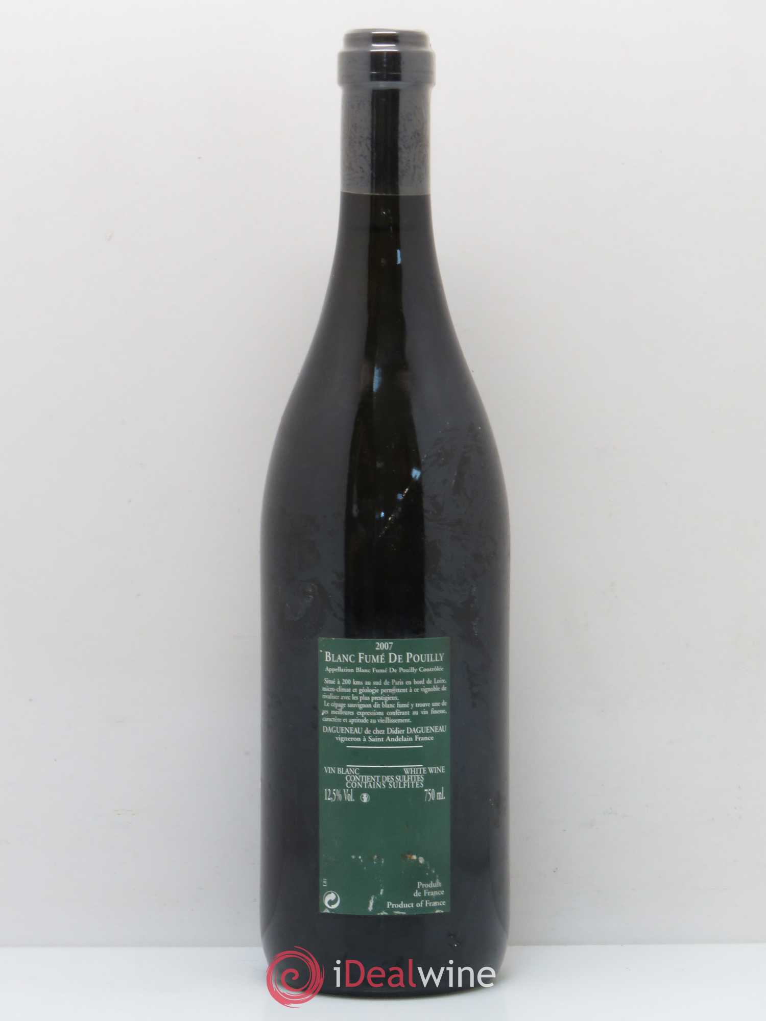 Vin de France (anciennement Pouilly-Fumé) Silex Dagueneau (Domaine Didier - Louis-Benjamin) 2007 - Lot de 1 bouteille - 1