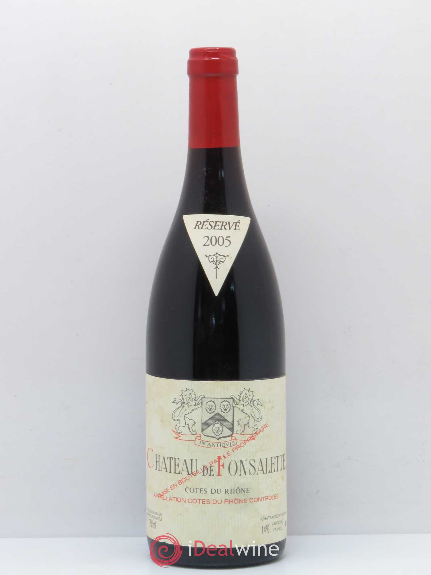 Côtes-du-Rhône Château de Fonsalette Emmanuel Reynaud 2005 - Lot de 1 bouteille - 0