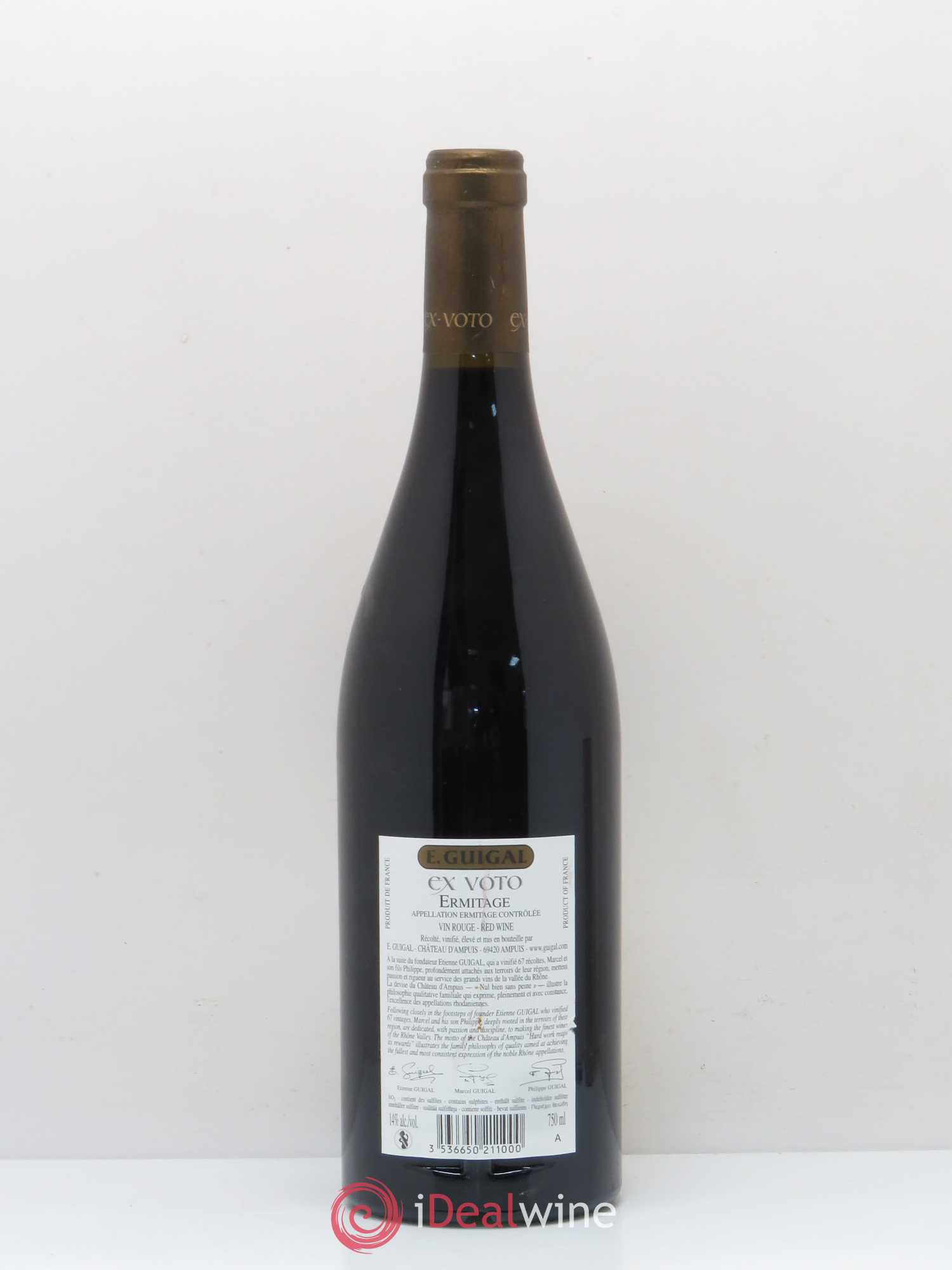Ermitage Ex Voto Guigal 2012 - Lot de 1 bouteille - 1