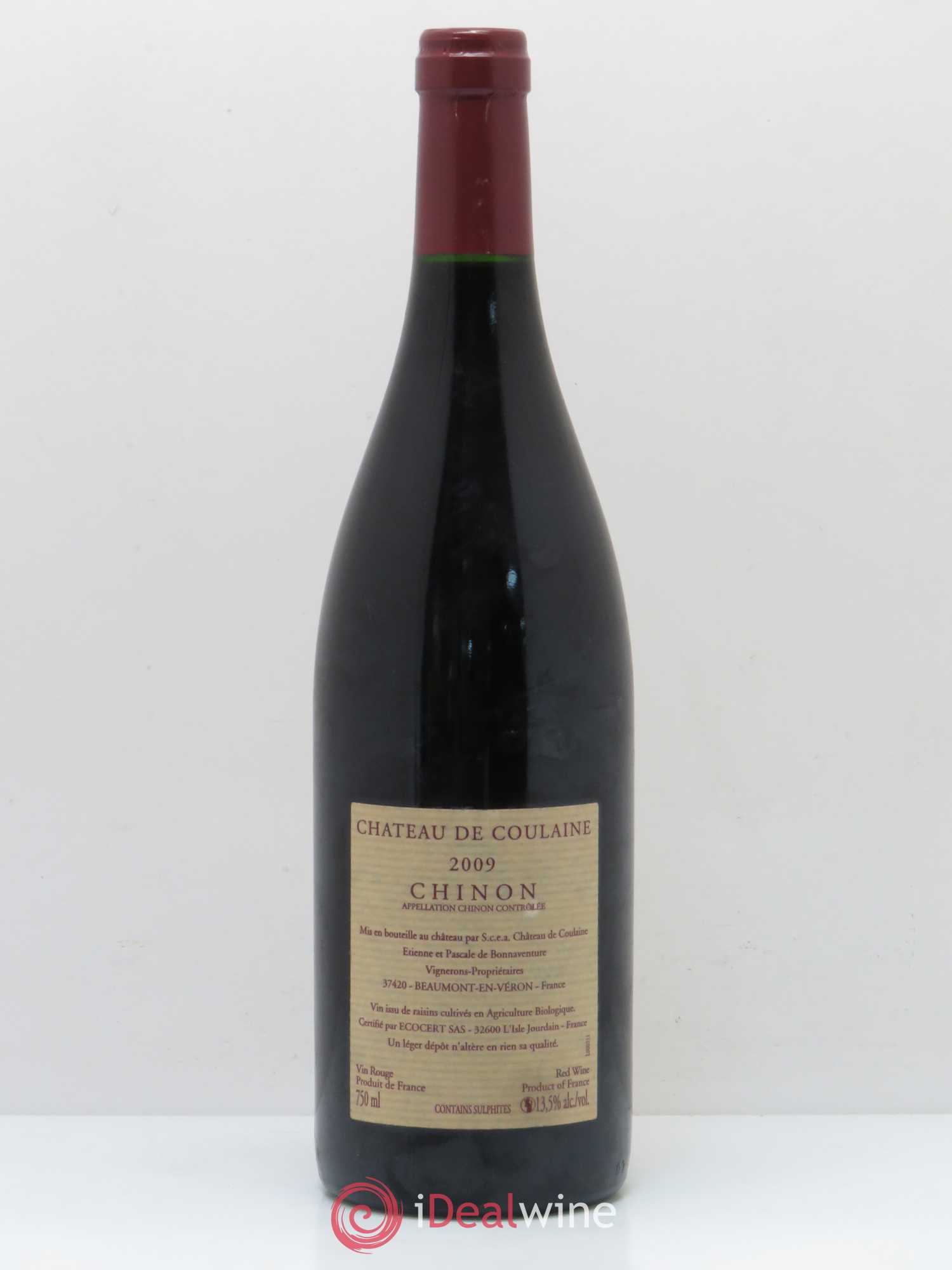 Chinon Clos de Turpenay Château de Coulaine 2009 - Lot de 1 bouteille - 1