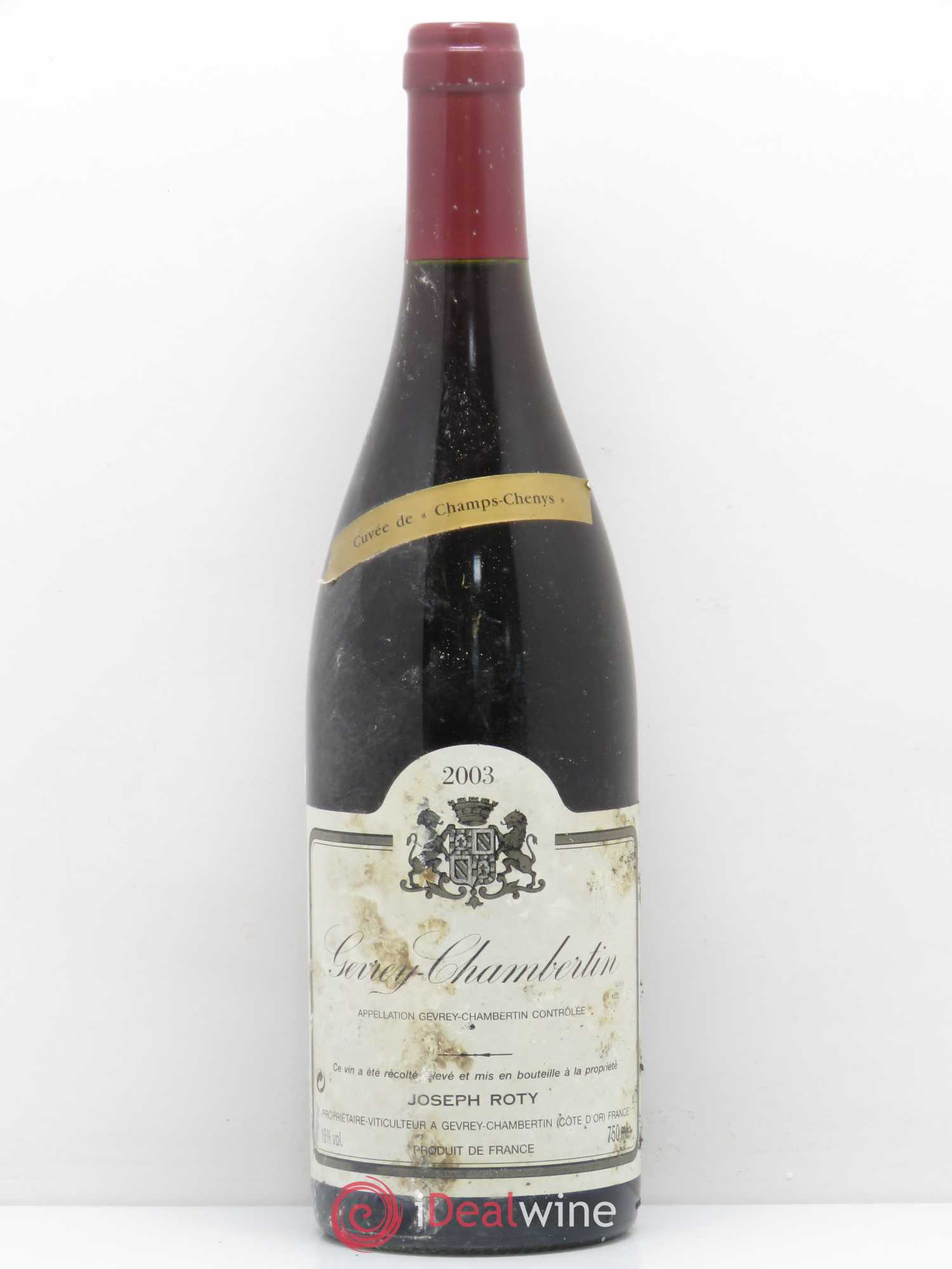 Gevrey-Chambertin Cuvée de Champs-Chenys Joseph Roty (Domaine) 2003 - Lot de 1 bouteille - 0