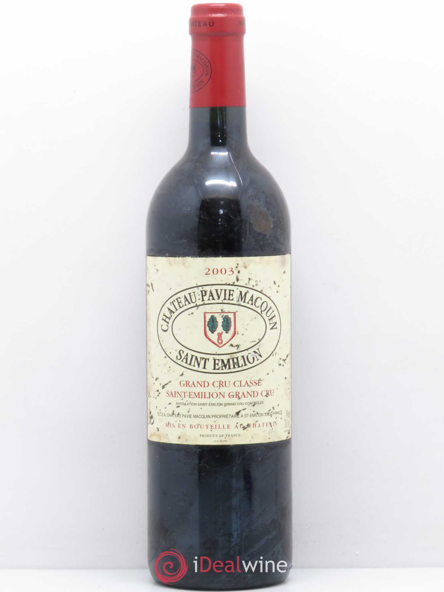 Château Pavie Macquin 1er Grand Cru Classé B 2003 - Lot de 1 bouteille - 0