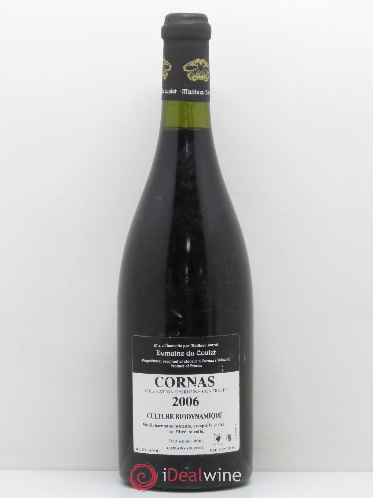 Cornas Les Terrasses du Serre Domaine du Coulet - Matthieu Barret 2006 - Lot de 1 bouteille - 1