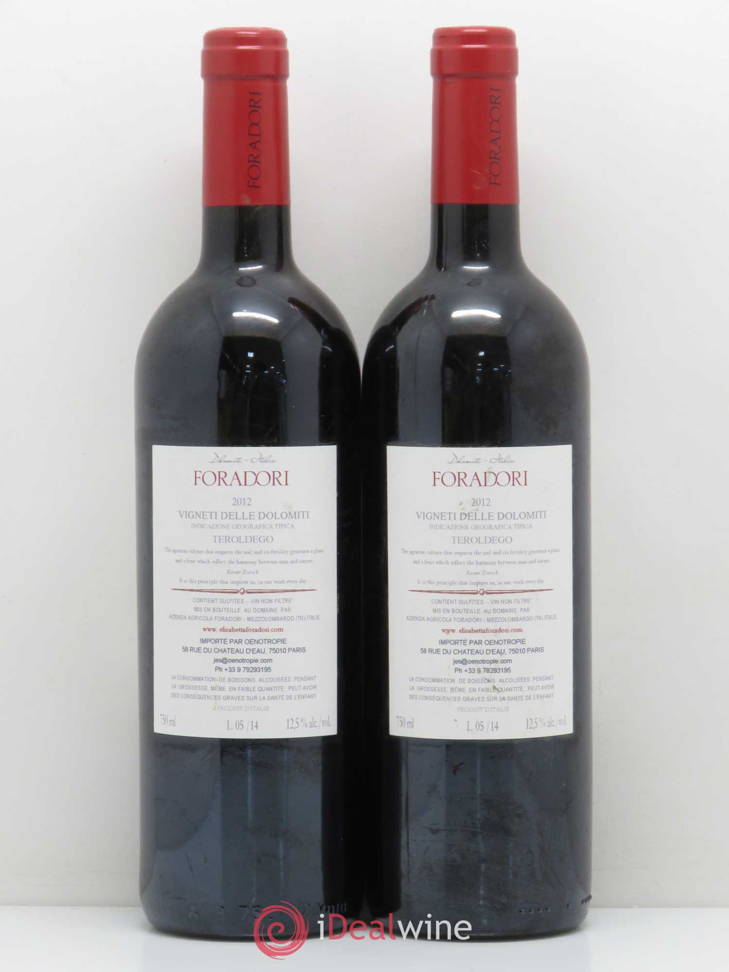 Vigneti delle Dolomiti IGT Morei - Teroldego Elisabetta Foradori 2012 - Lot de 2 bouteilles - 1