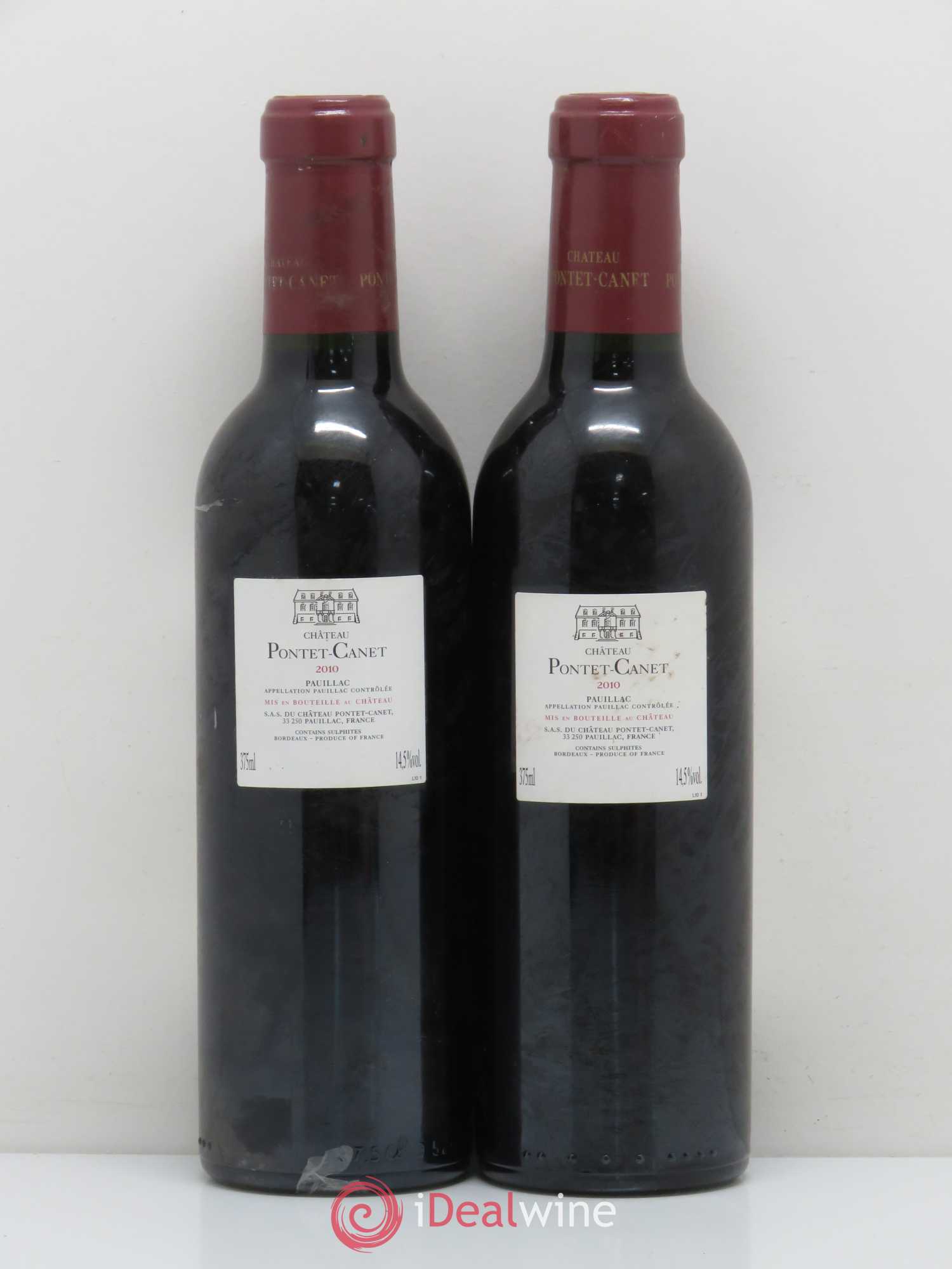 Château Pontet Canet 5ème Grand Cru Classé 2010 - Lot de 2 demi bouteilles - 1