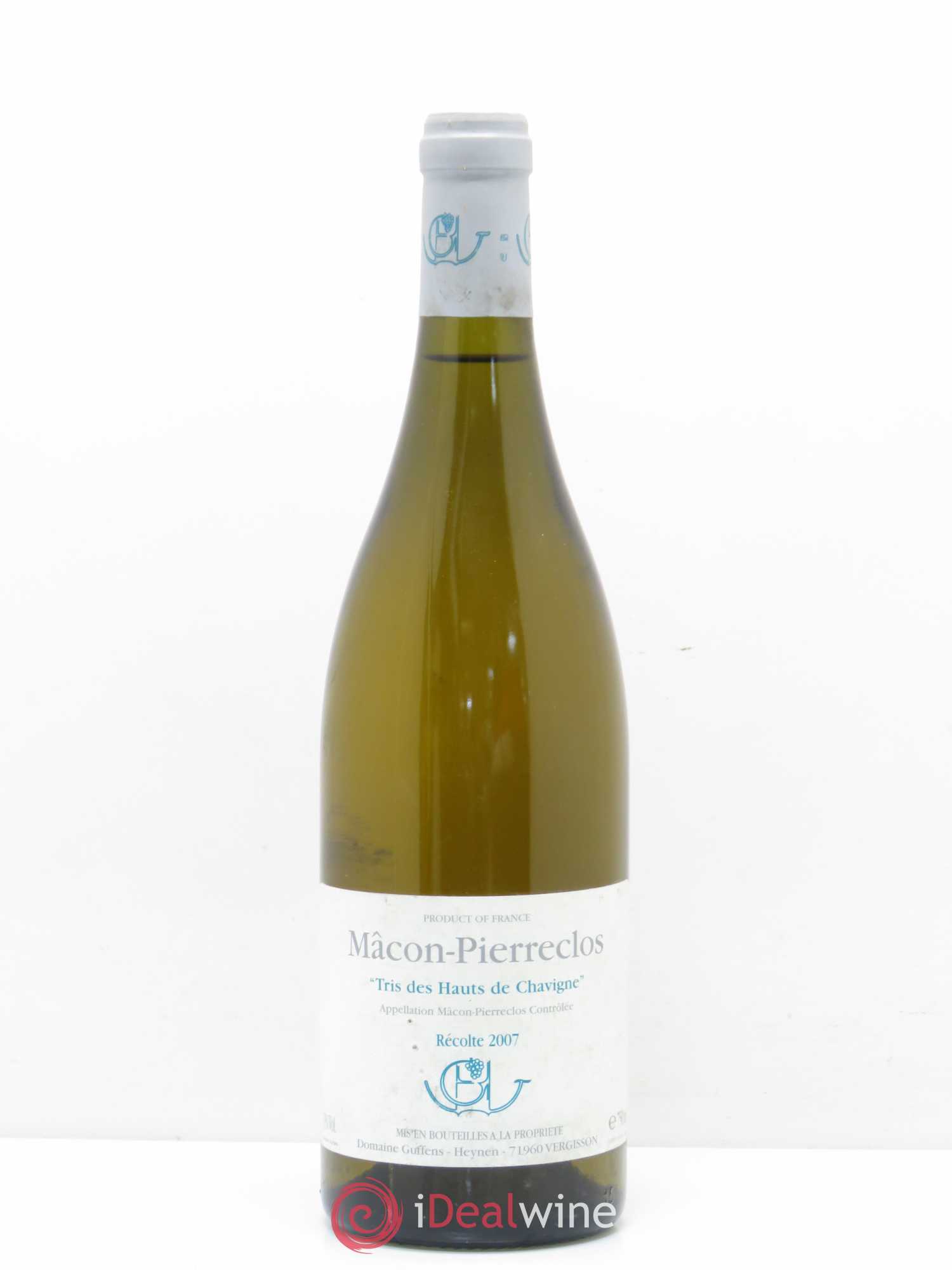 Mâcon Pierreclos Tris des hauts de Chavigne Domaine Guffens Heynen 2007 - Posten von 1 Flasche - 0