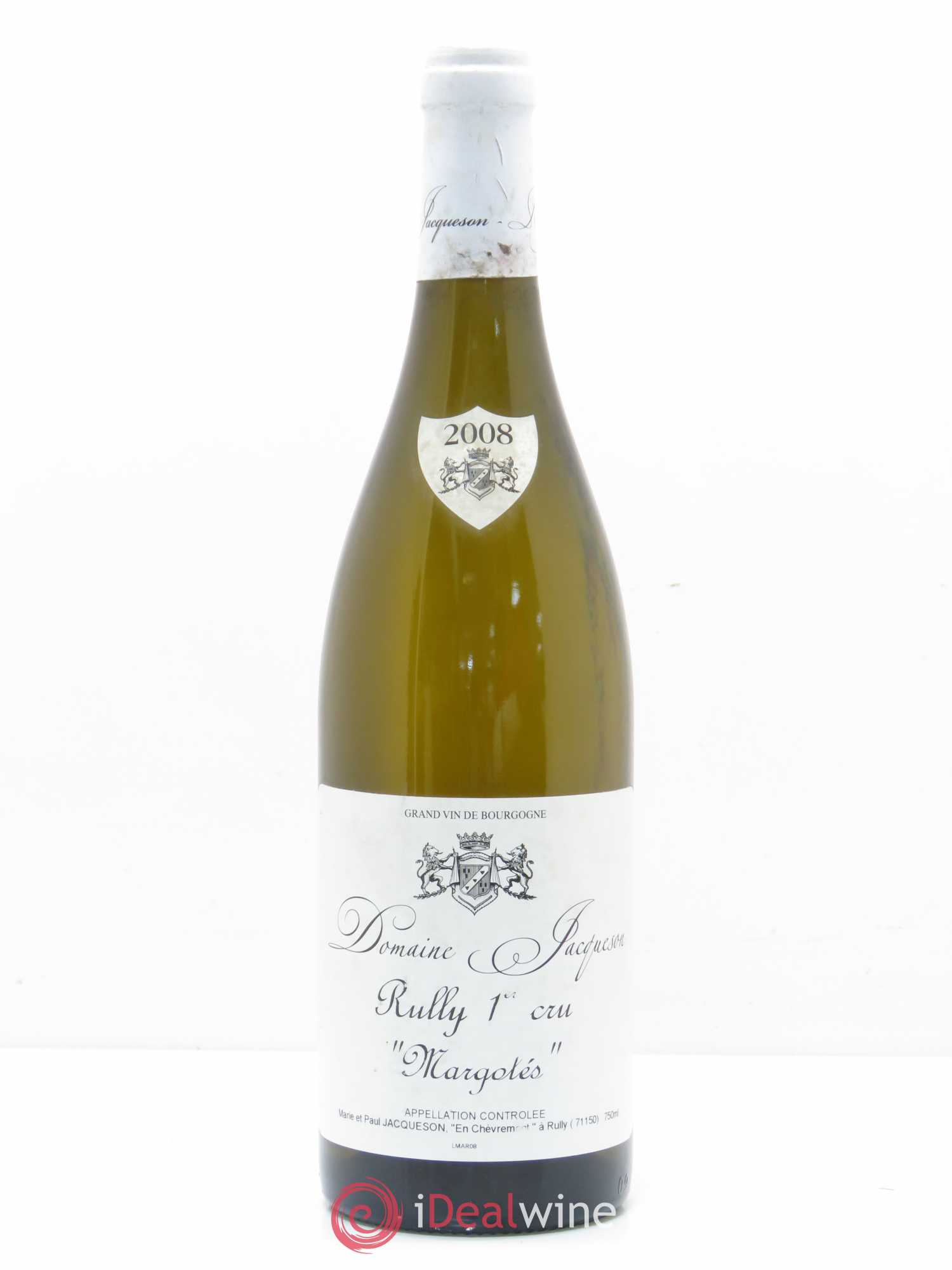 Rully 1er Cru Margotés Paul & Marie Jacqueson 2008 - Posten von 1 Flasche - 0