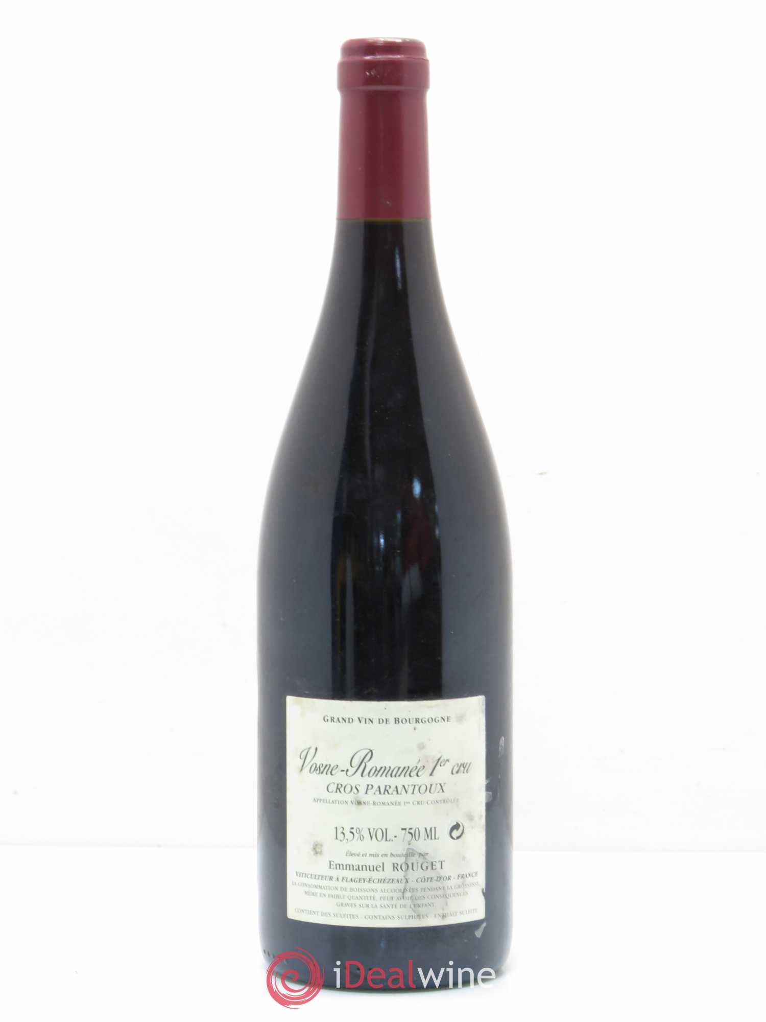 Vosne-Romanée 1er Cru Cros Parantoux Emmanuel Rouget 2008 - Posten von 1 Flasche - 1