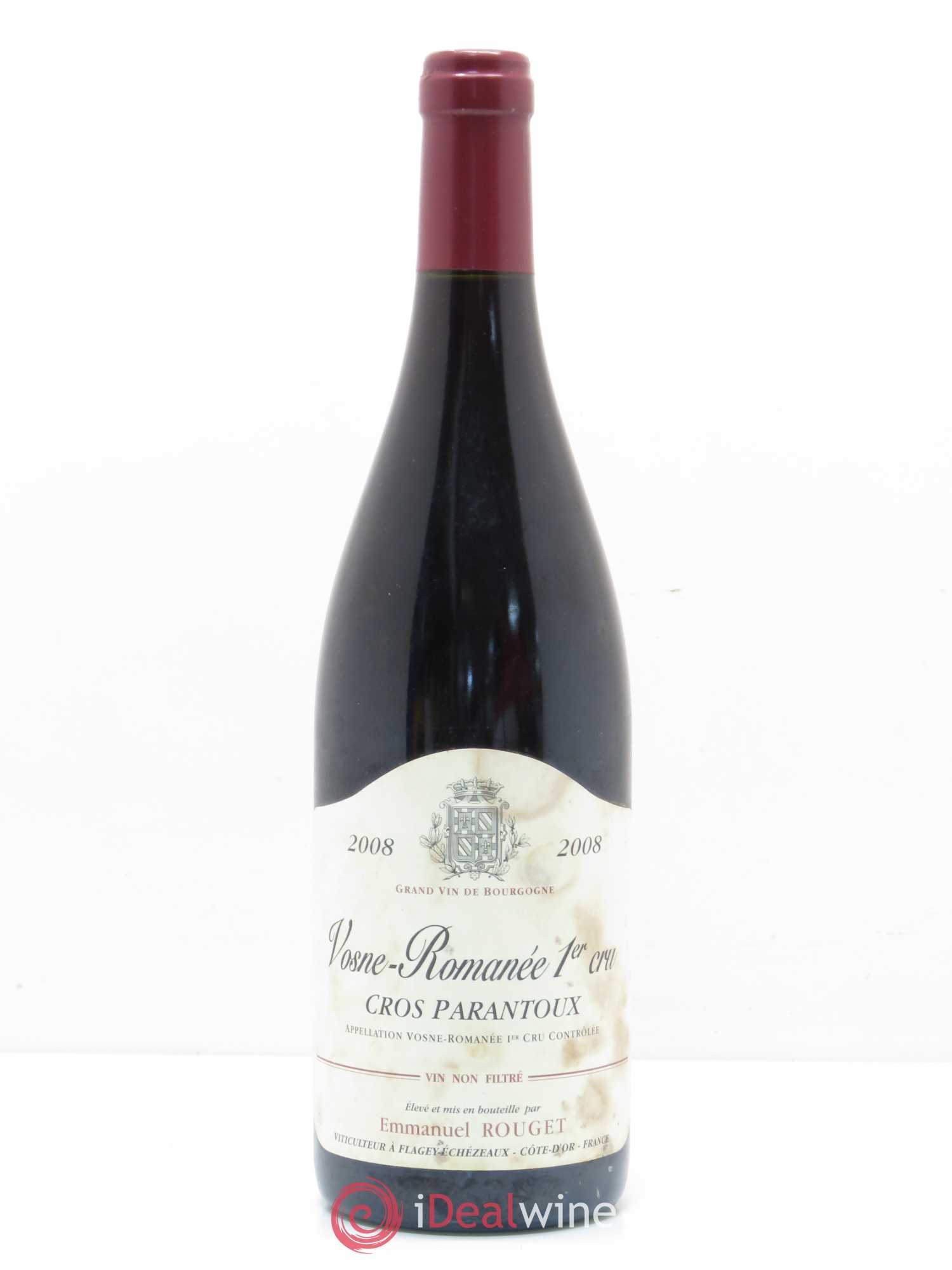 Vosne-Romanée 1er Cru Cros Parantoux Emmanuel Rouget 2008 - Posten von 1 Flasche - 0