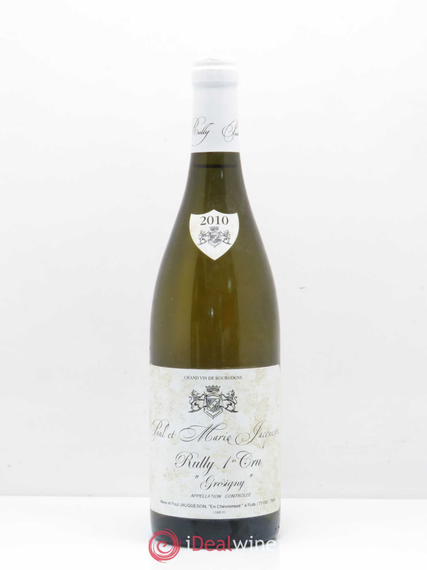Rully 1er Cru Grésigny Paul & Marie Jacqueson 2010 - Posten von 1 Flasche - 0