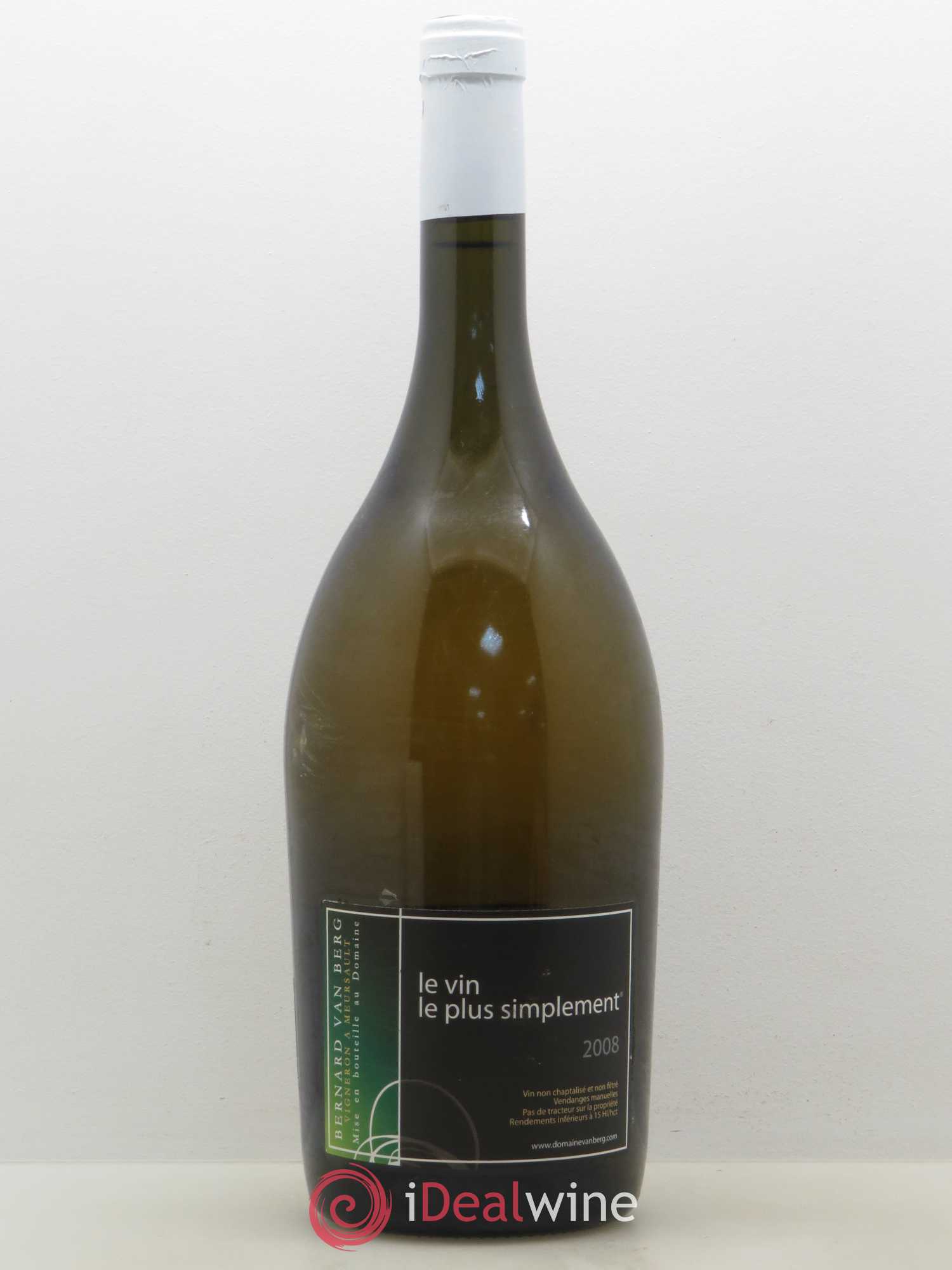 Bourgogne Grand Ordinaire en Busigny Domaine Bernard Van Berg 2008 - Posten von 1 Magnum - 0
