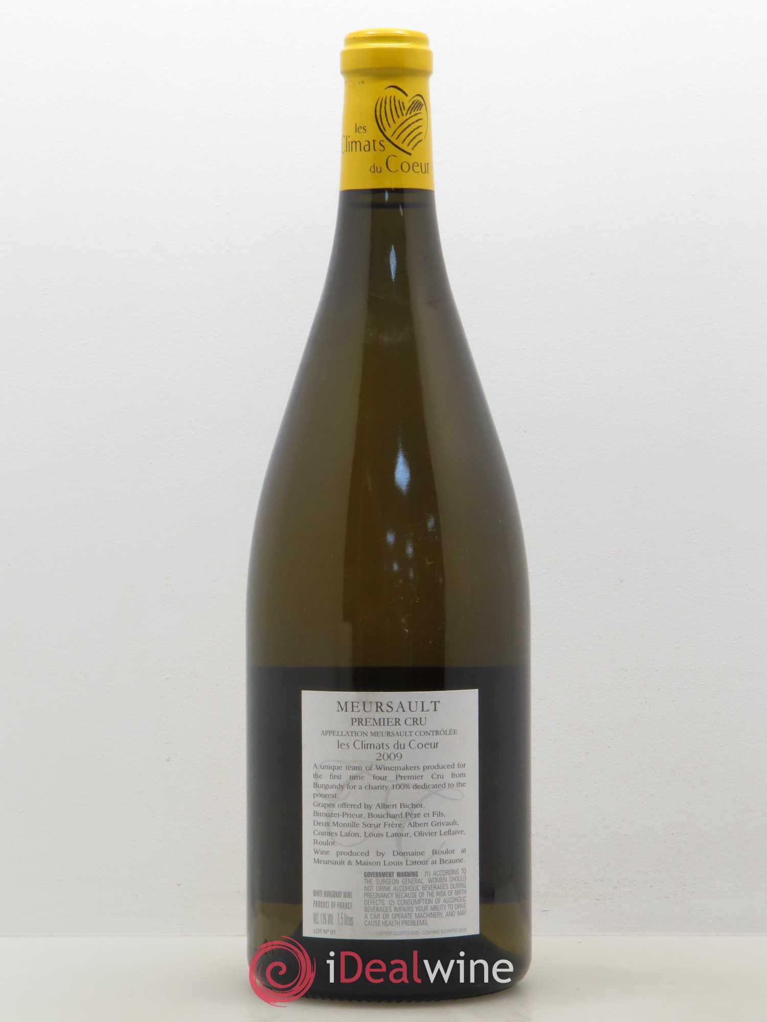 Meursault 1er Cru Les Climats Du Coeur 2009 - Lot of 1 magnum - 1