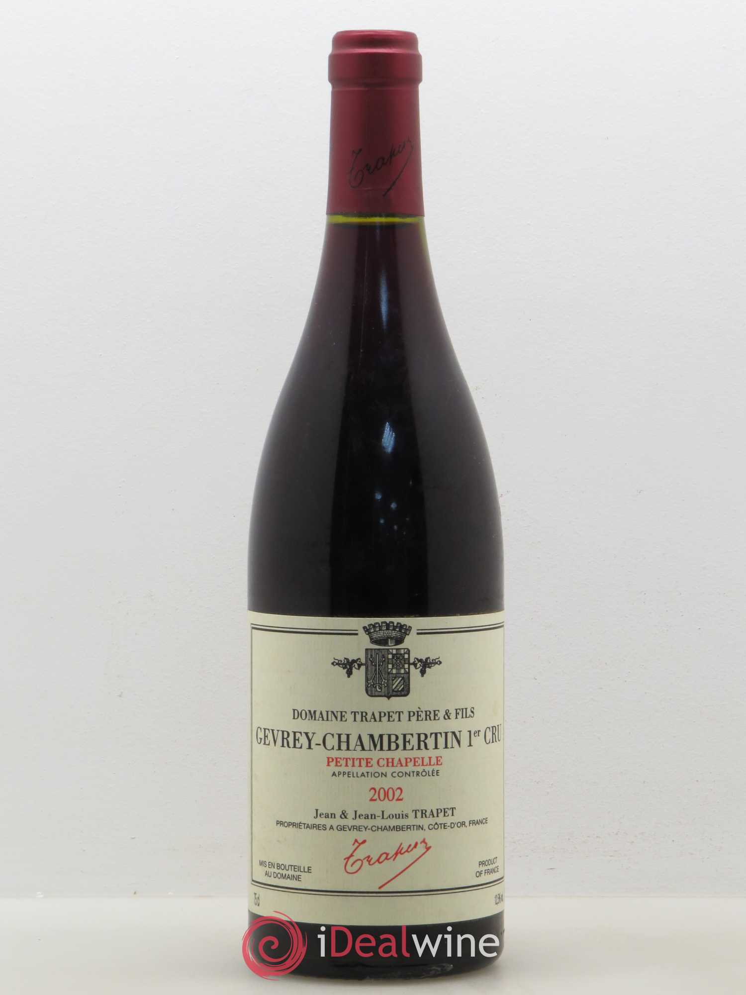 Gevrey-Chambertin 1er Cru Petite Chapelle Domaine Trapet 2002 - Lot de 1 bouteille - 0