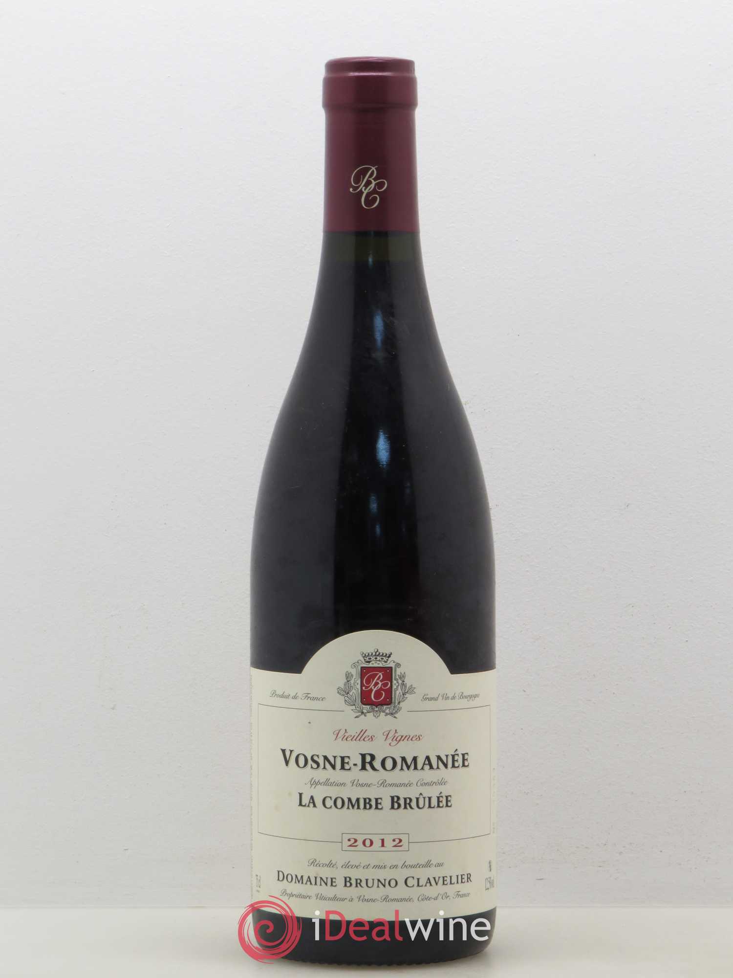 Vosne-Romanée Vieilles vignes La Combe Brûlée Bruno Clavelier 2012 - Lot de 1 bouteille - 0