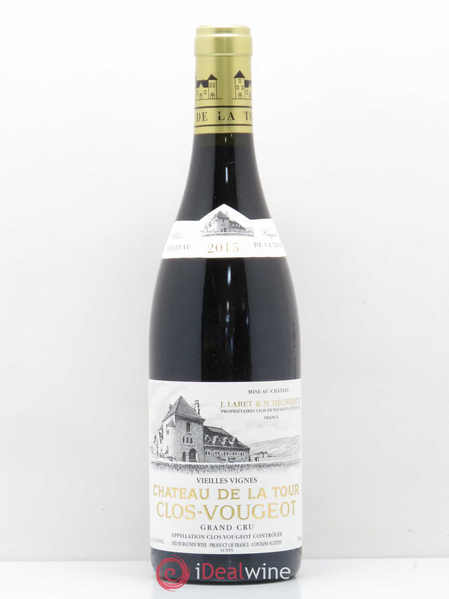 Clos de Vougeot Grand Cru Vieilles Vignes Château de La Tour 2015 - Lot de 1 bouteille - 0