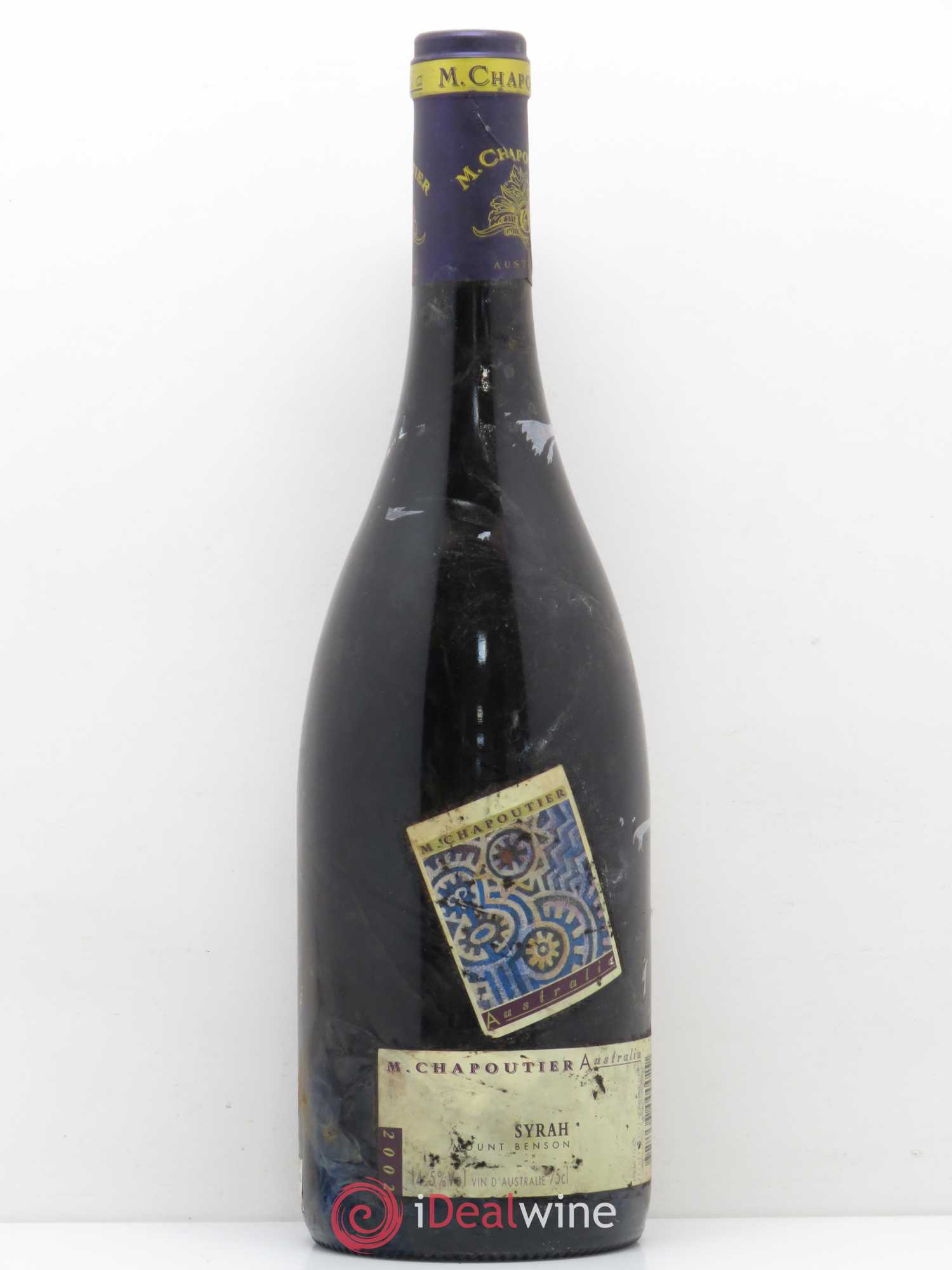 Vins Etrangers Australia Mount Benson Chapoutier Syrah (sans prix de réserve) 2002 - Lotto di 1 bottiglia - 0