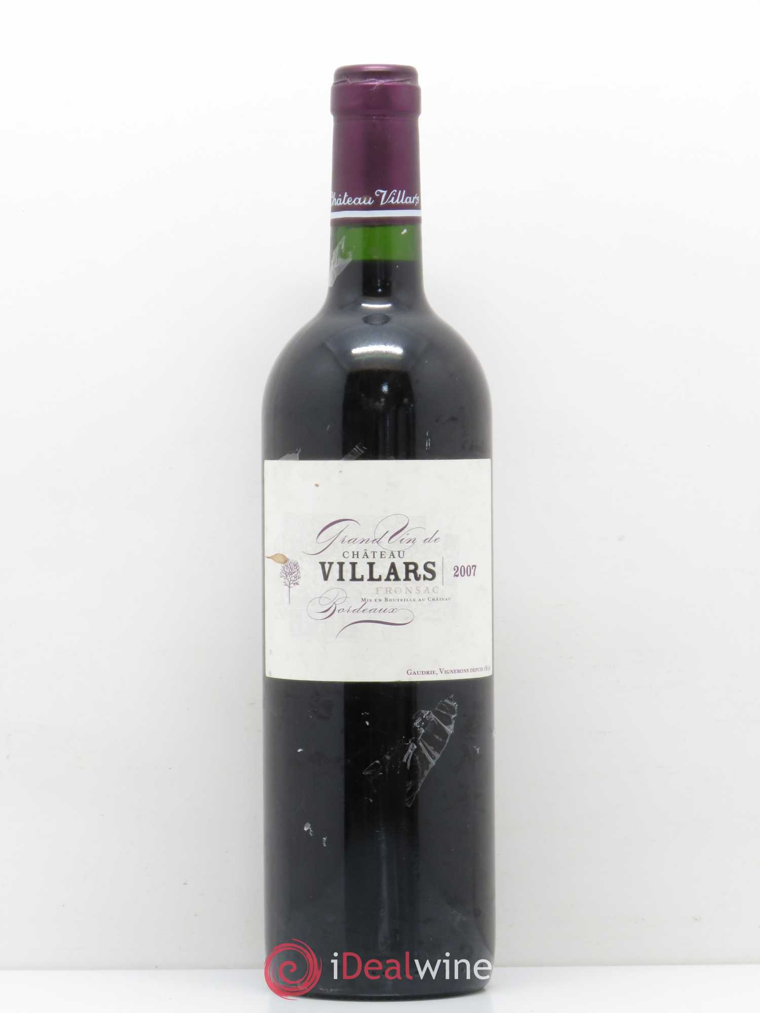 Fronsac Château Villars 2007 - Lot de 1 bouteille - 0