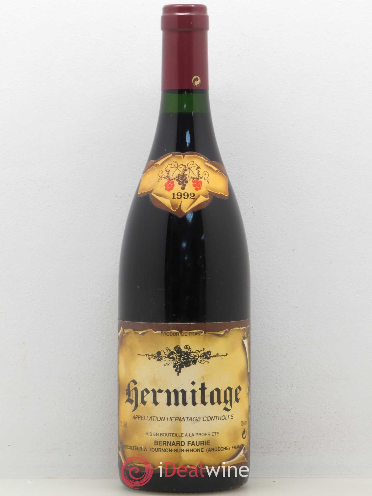 Hermitage Bernard Faurie 1992 - Posten von 1 Flasche - 0