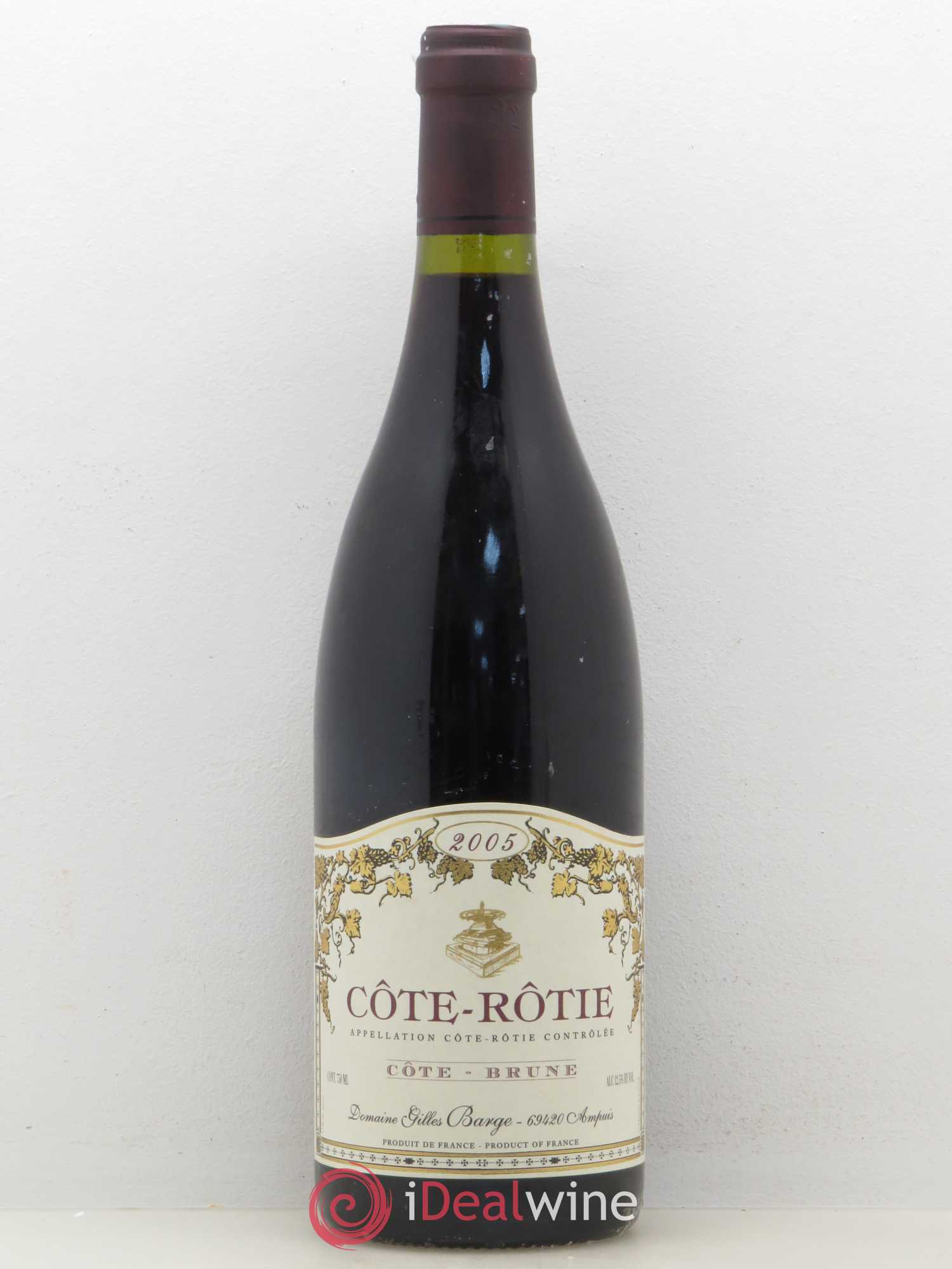 Côte-Rôtie Côte Brune Domaine Gilles Barge 2005 - Posten von 1 Flasche - 0