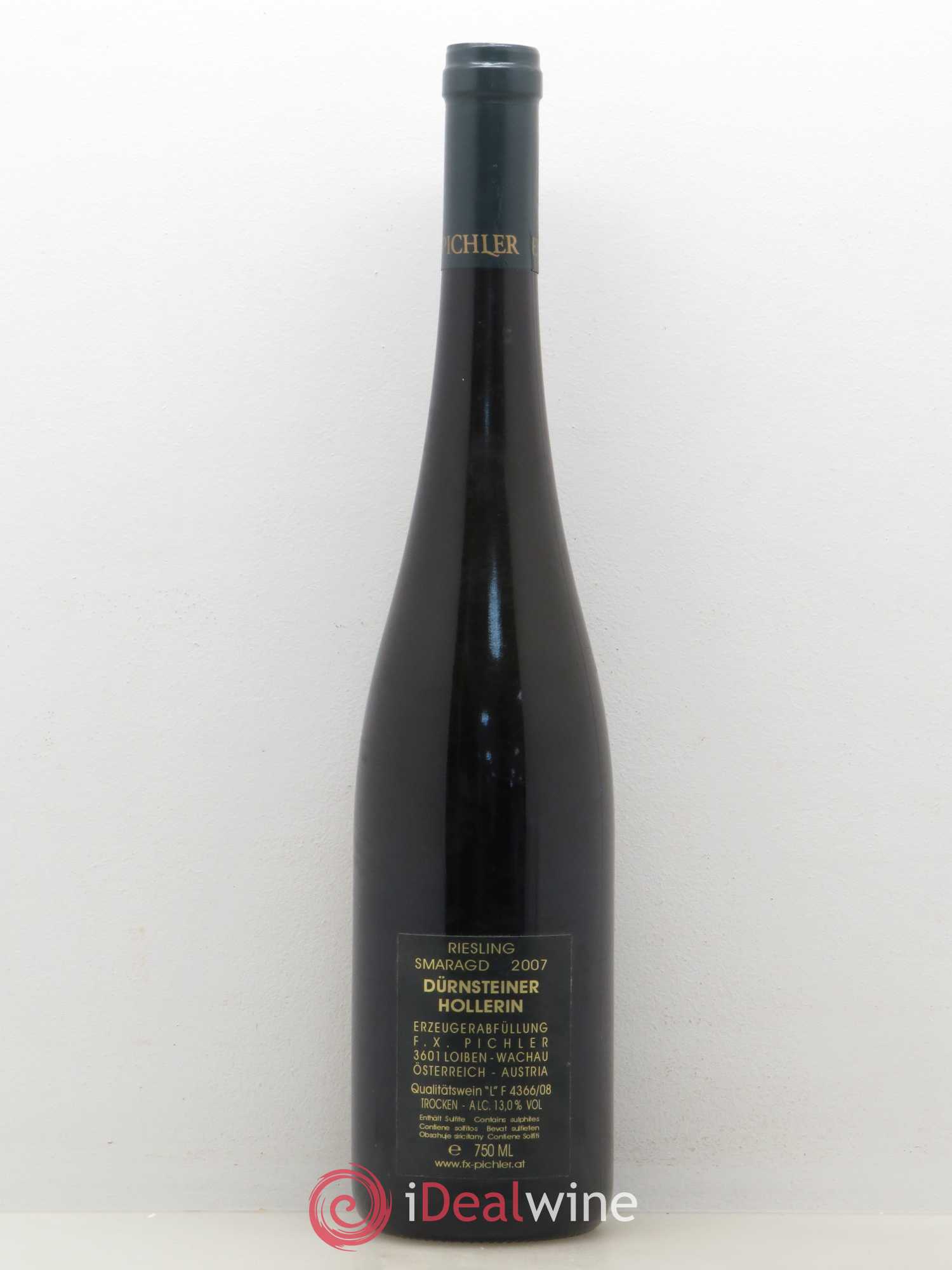Riesling Smaragd Durnsteiner Hollerin Trocken F.X. Pichler 2007 - Posten von 1 Flasche - 1