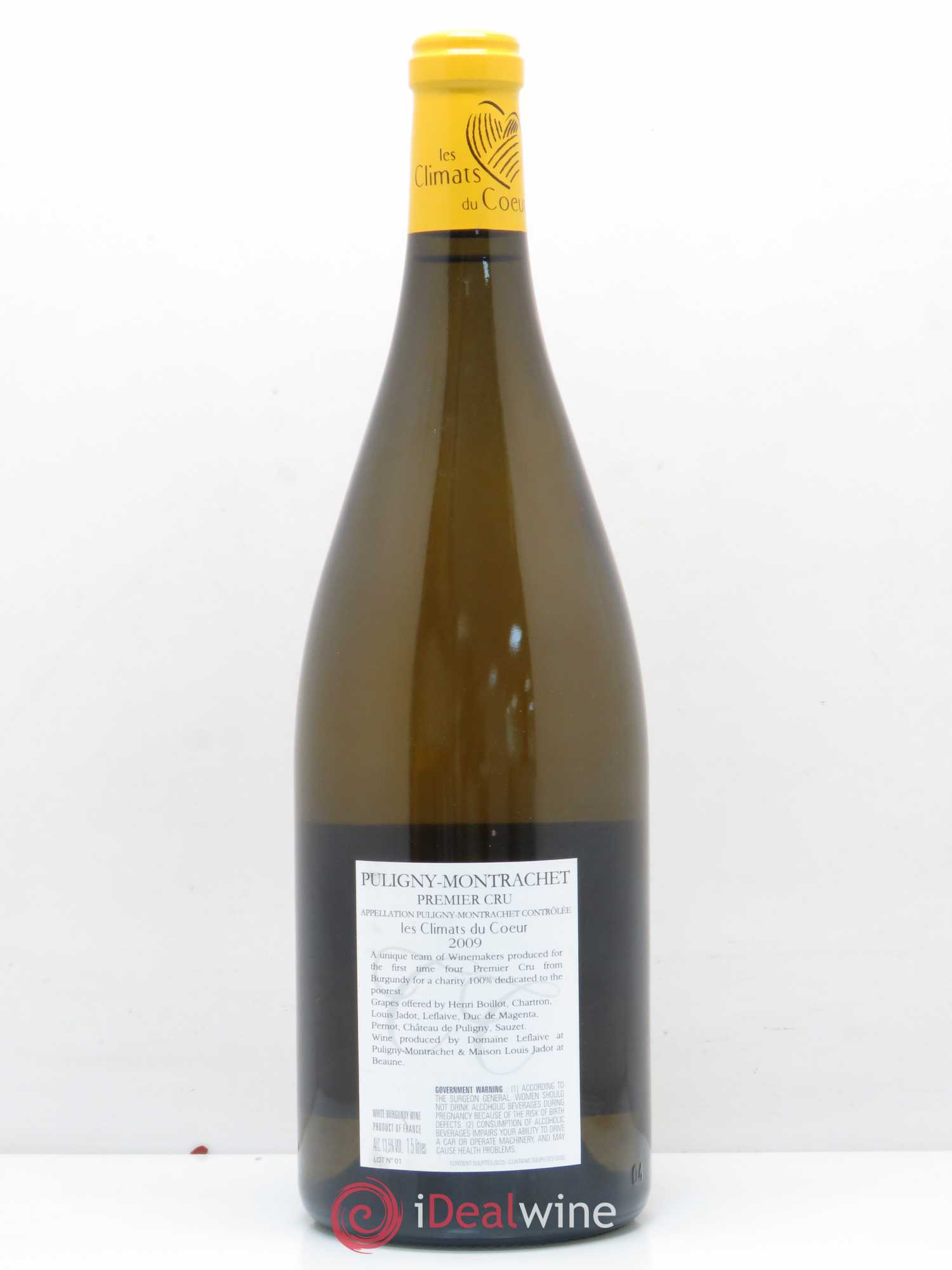 Puligny-Montrachet 1er Cru Les Climats du Coeur - Henri Boillot - Domaine Chartron - Louis Jadot - Domaine Leflaive - Duc de Magenta - Domaine Pernot - Château de Puligny - Etienne Sauzet 2009 - Posten von 1 Magnum - 1