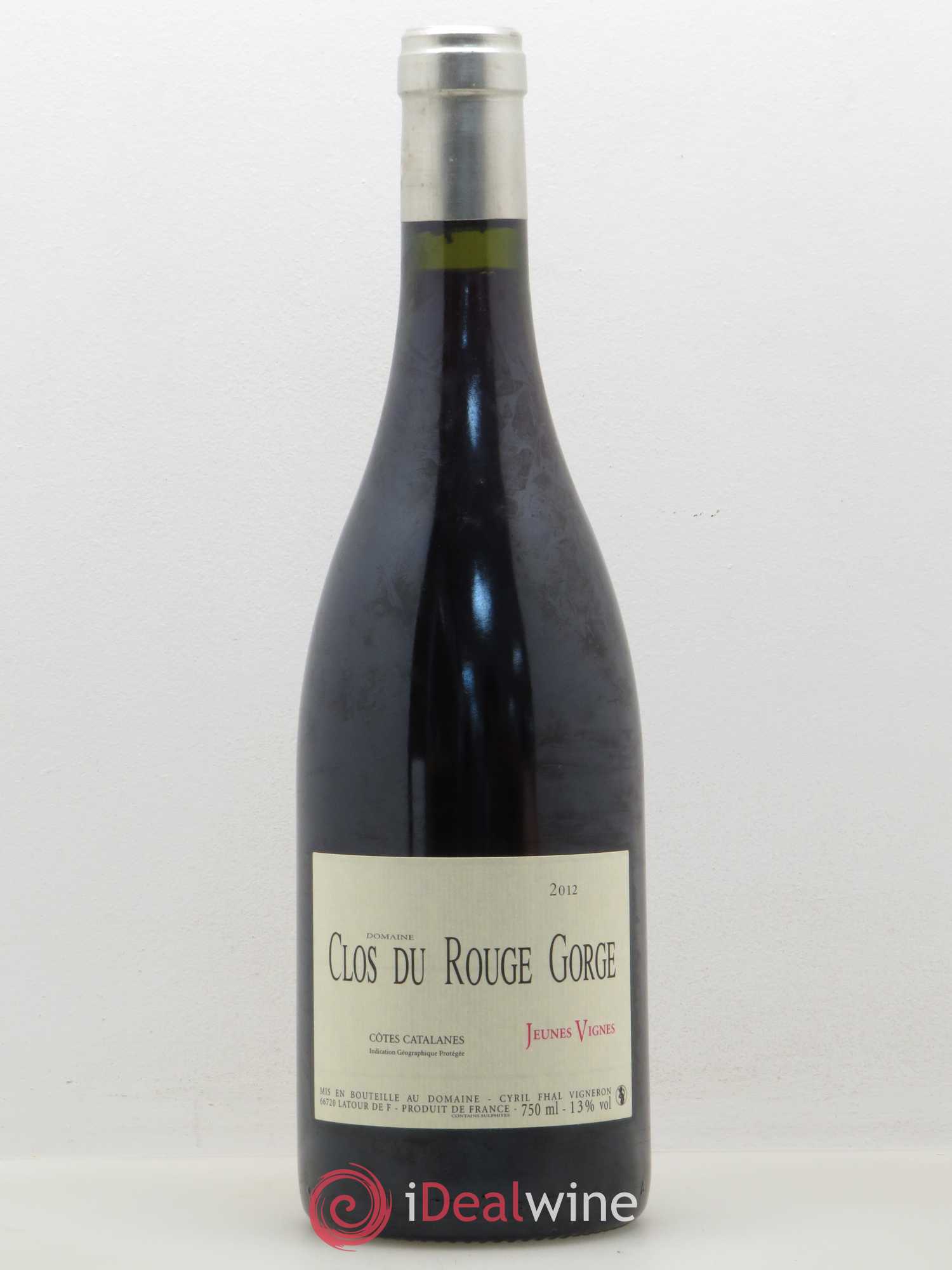 Côtes Catalanes (VDP des Côtes Catalanes) Clos du Rouge Gorge Jeunes Vignes Cyril Fhal 2012 - Lot de 1 bouteille - 0