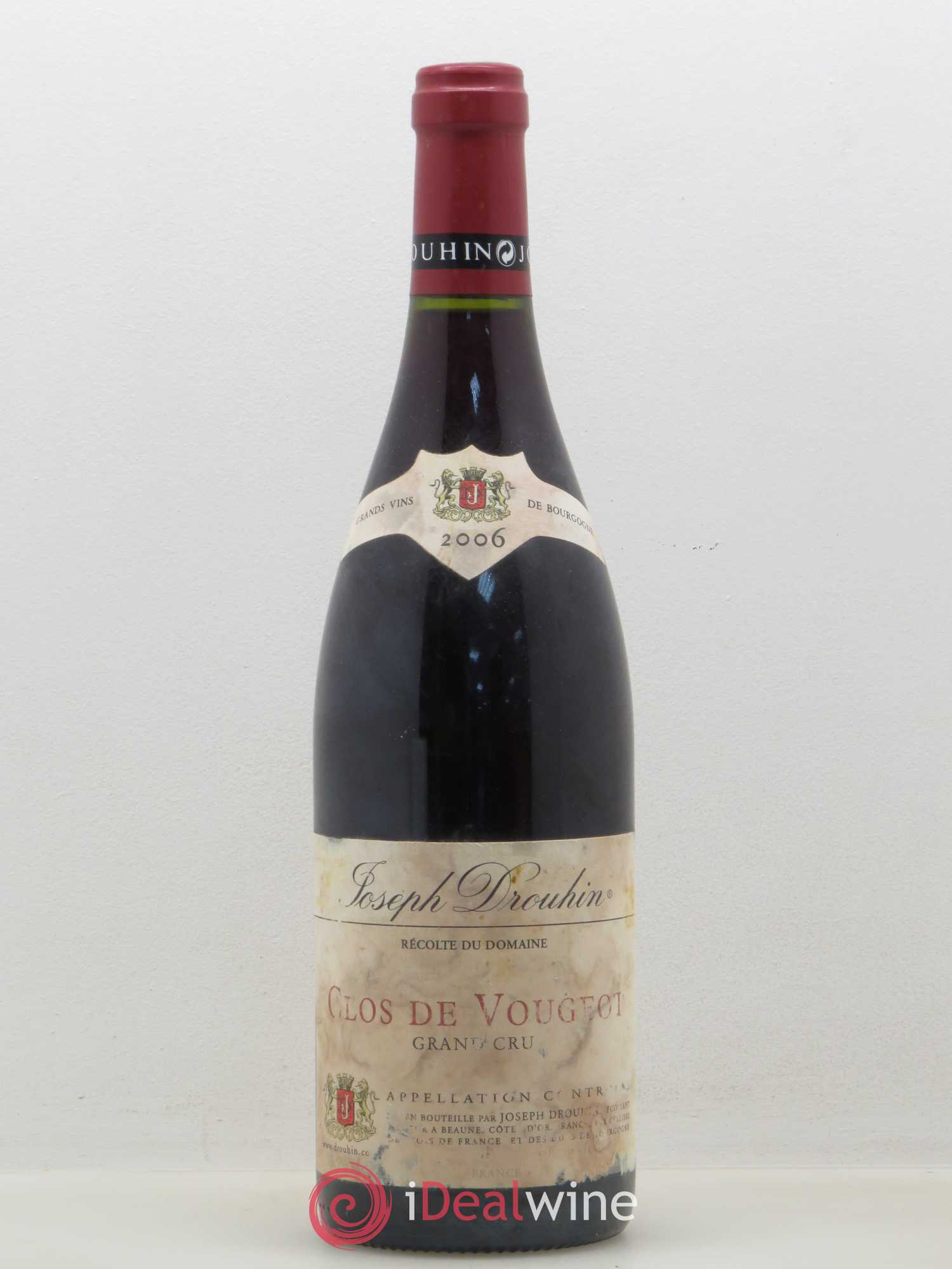 Clos de Vougeot Grand Cru Joseph Drouhin 2006 - Lot de 1 bouteille - 0