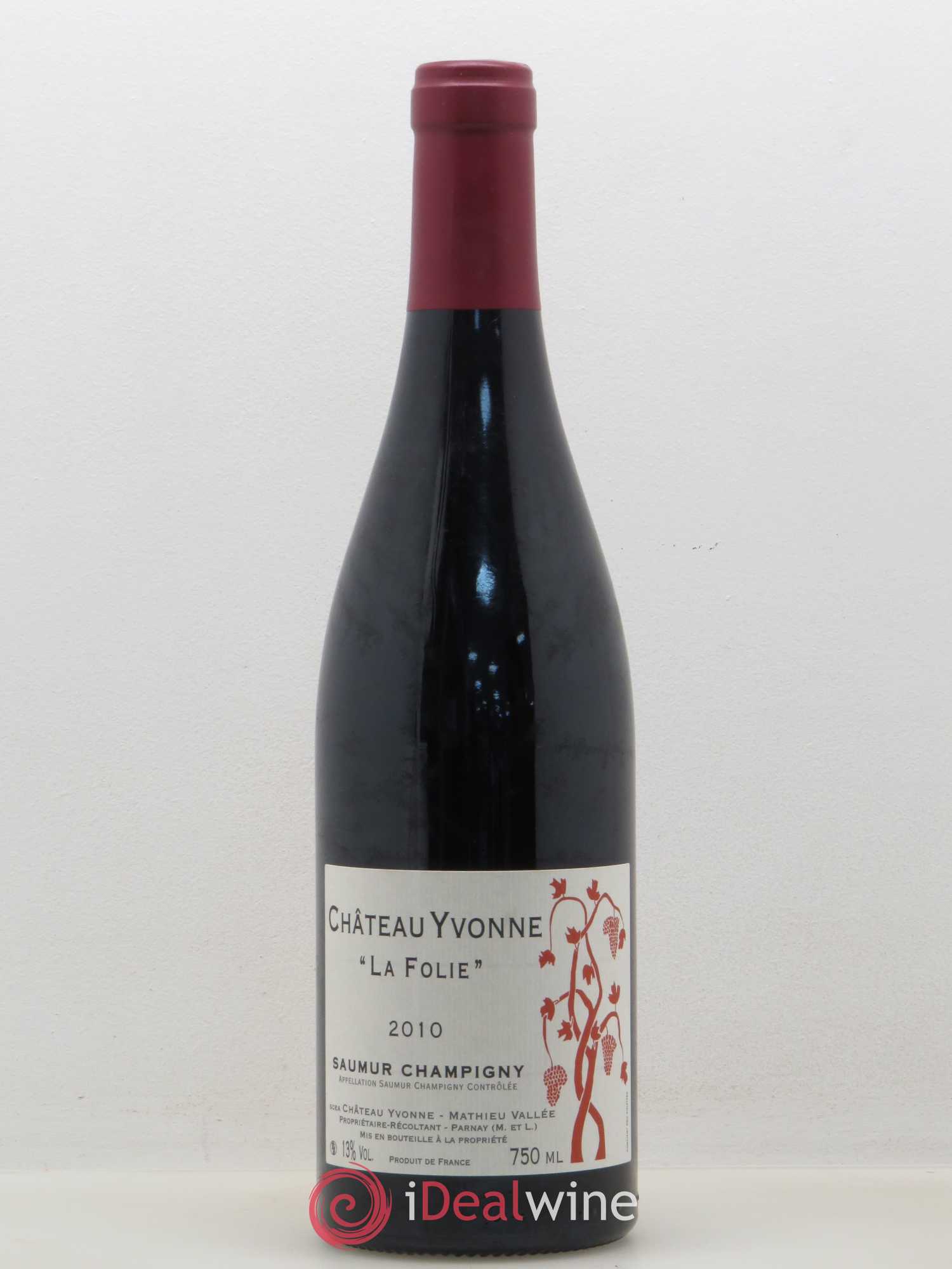 Saumur-Champigny Château Yvonne La Folie 2010 - Lot de 1 bouteille - 0