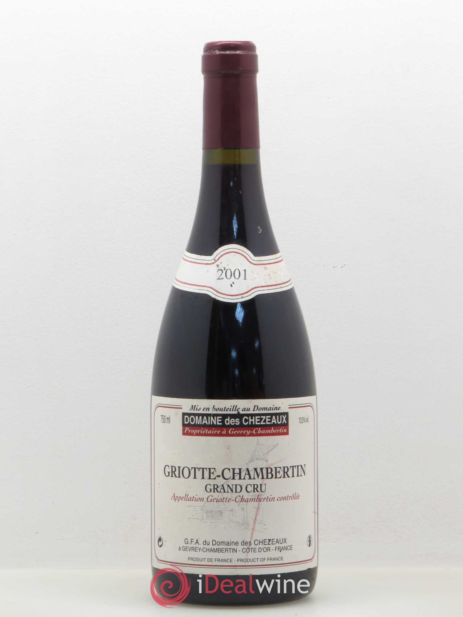 Griotte-Chambertin Grand Cru Domaine des Chezeaux 2001 - Posten von 1 Flasche - 0