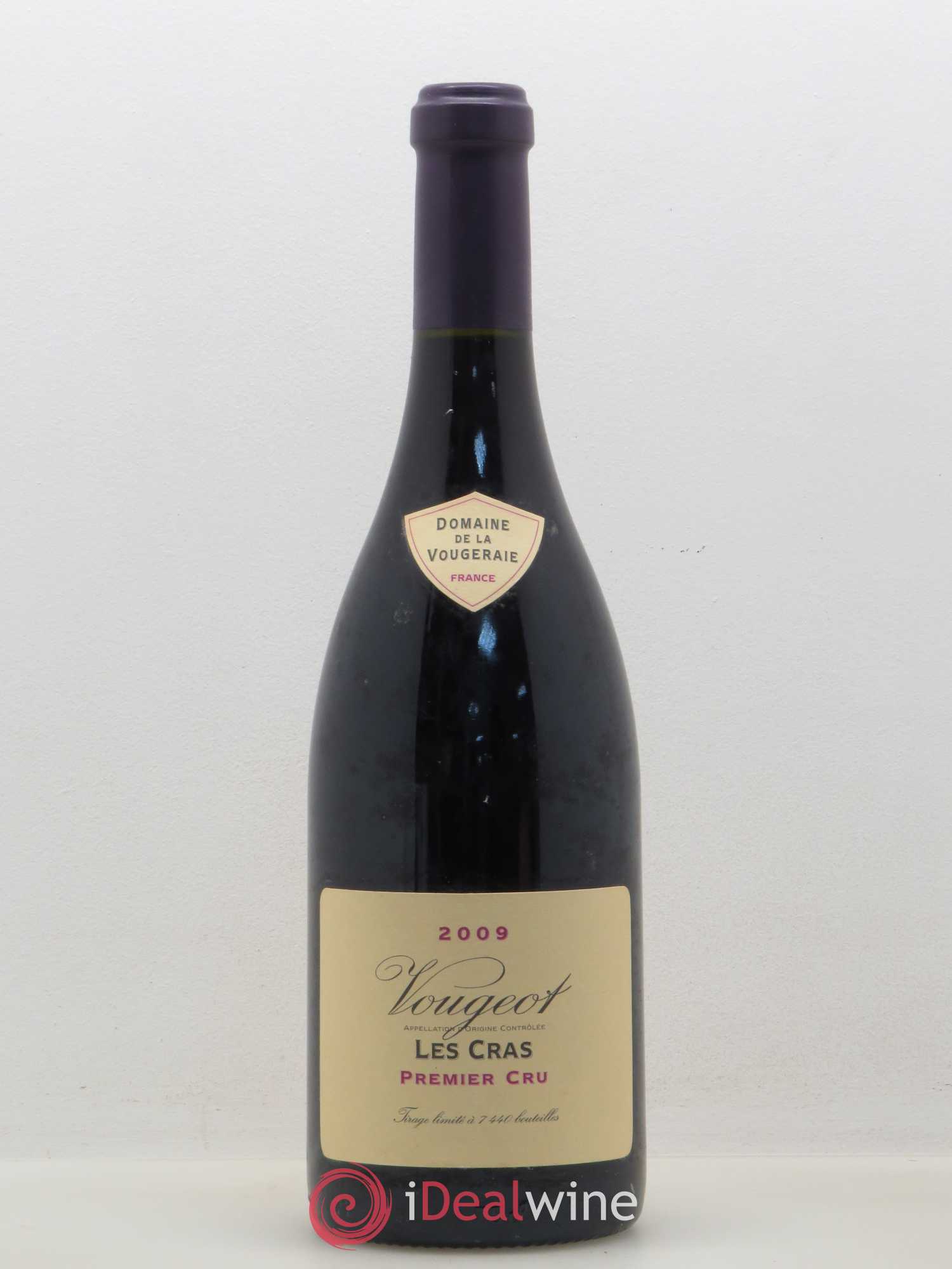 Vougeot 1er Cru Les Cras Domaine de La Vougeraie 2009 - Posten von 1 Flasche - 0