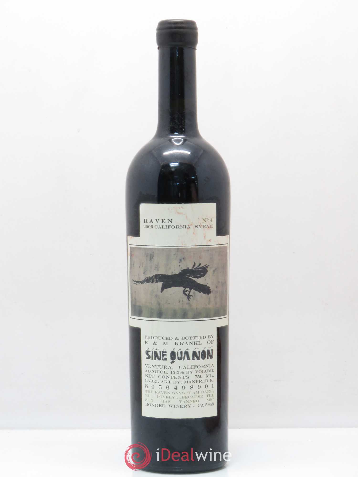 USA The Raven Series Syrah Sine Qua Non 2006 - Posten von 1 Flasche - 0