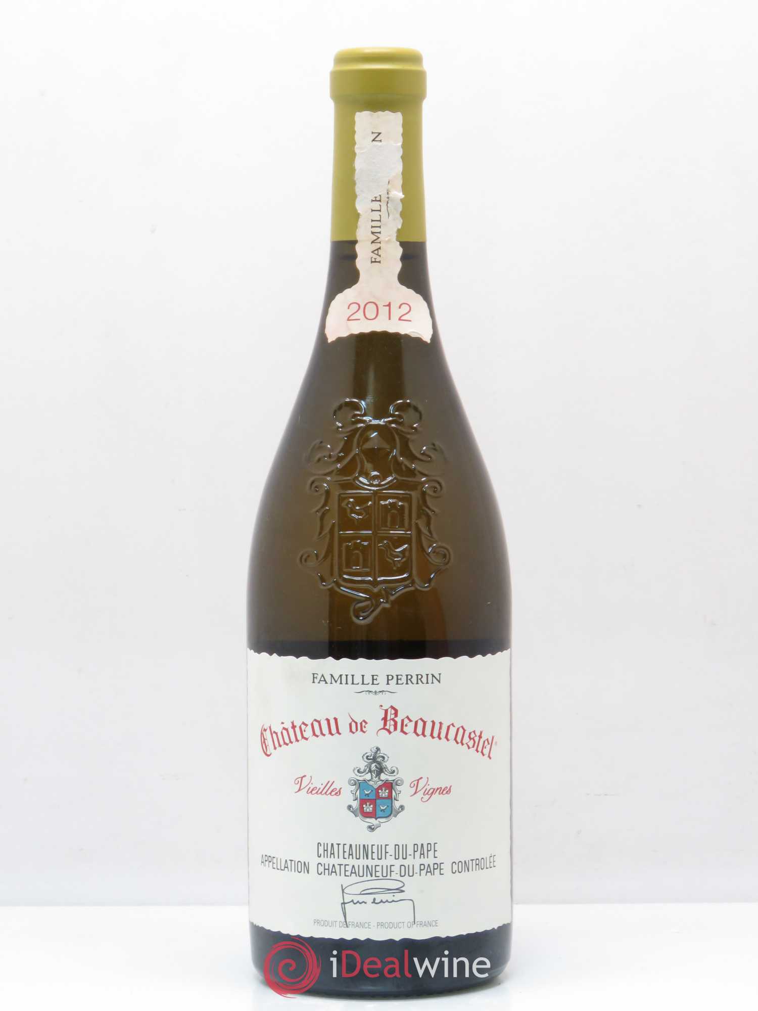 Châteauneuf-du-Pape Château de Beaucastel Vieilles vignes Roussanne Famille Perrin 2012 - Lot de 1 bouteille - 0