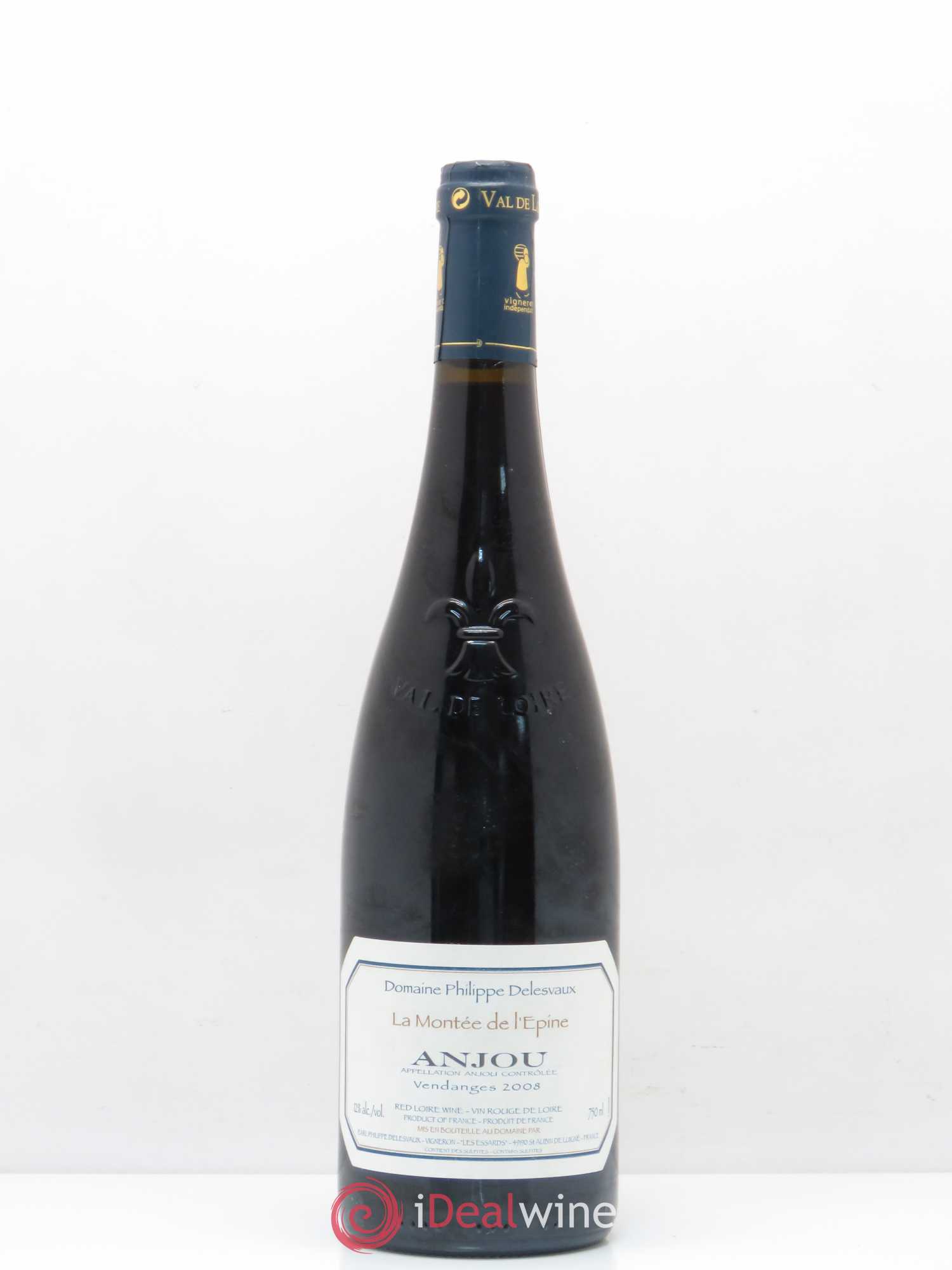 Anjou La Montée de l'Epine Philippe Delesvaux 2008 - Posten von 1 Flasche - 0