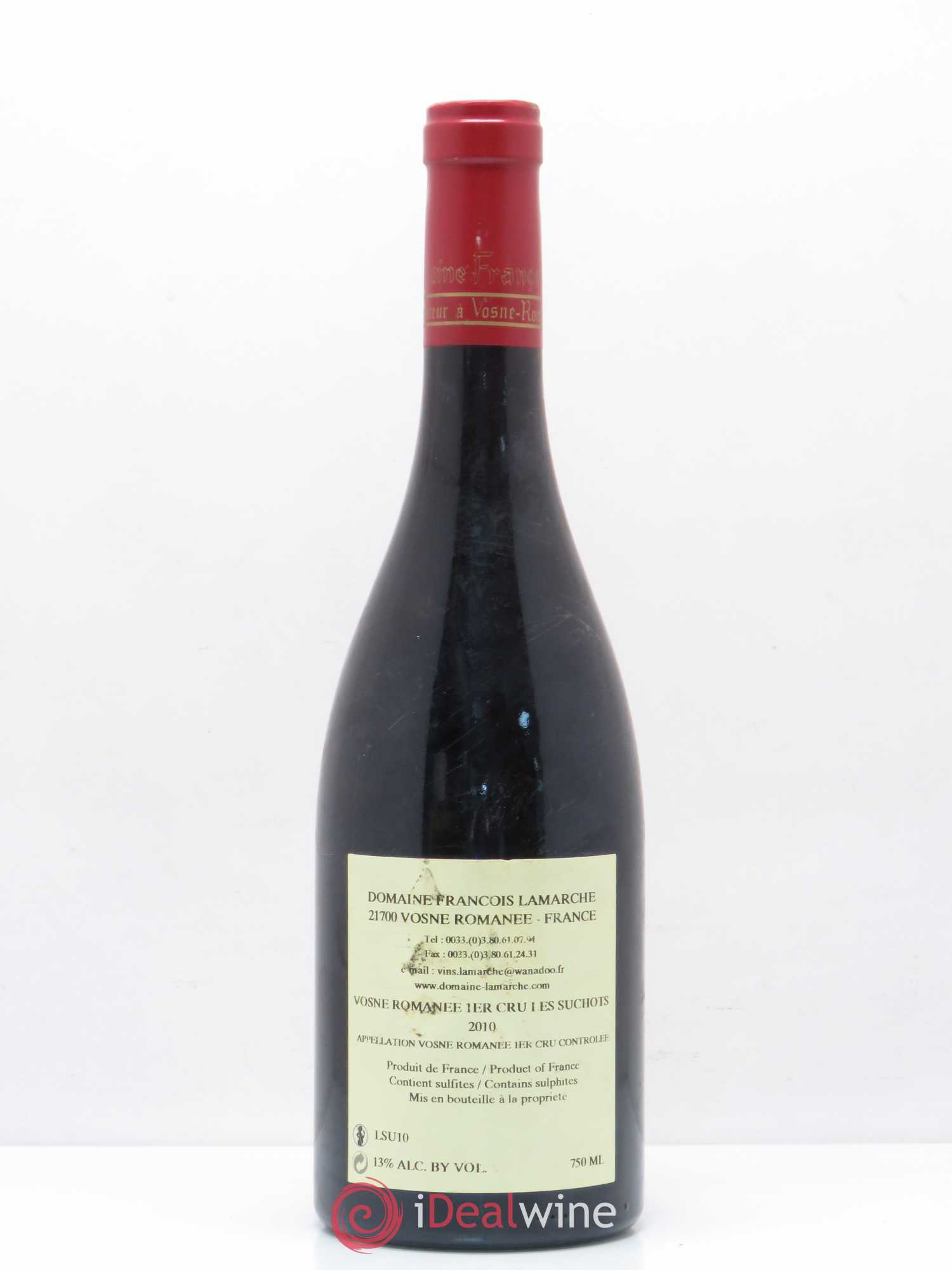 Vosne-Romanée 1er Cru Les Suchots Lamarche (Domaine) 2010 - Lot de 1 bouteille - 1