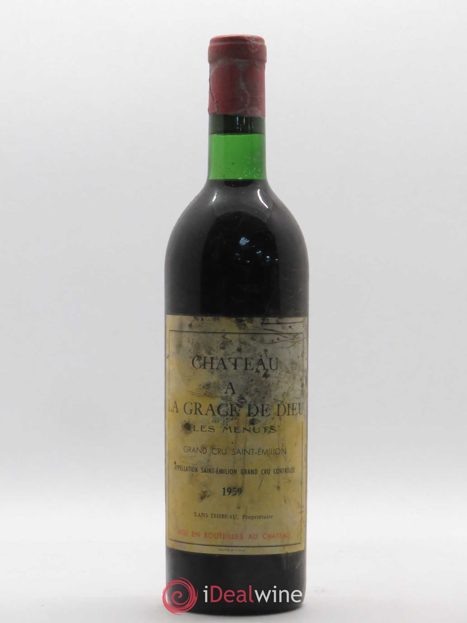 Château la Grâce Dieu les Menuts 1959 - Lot de 1 bouteille - 0