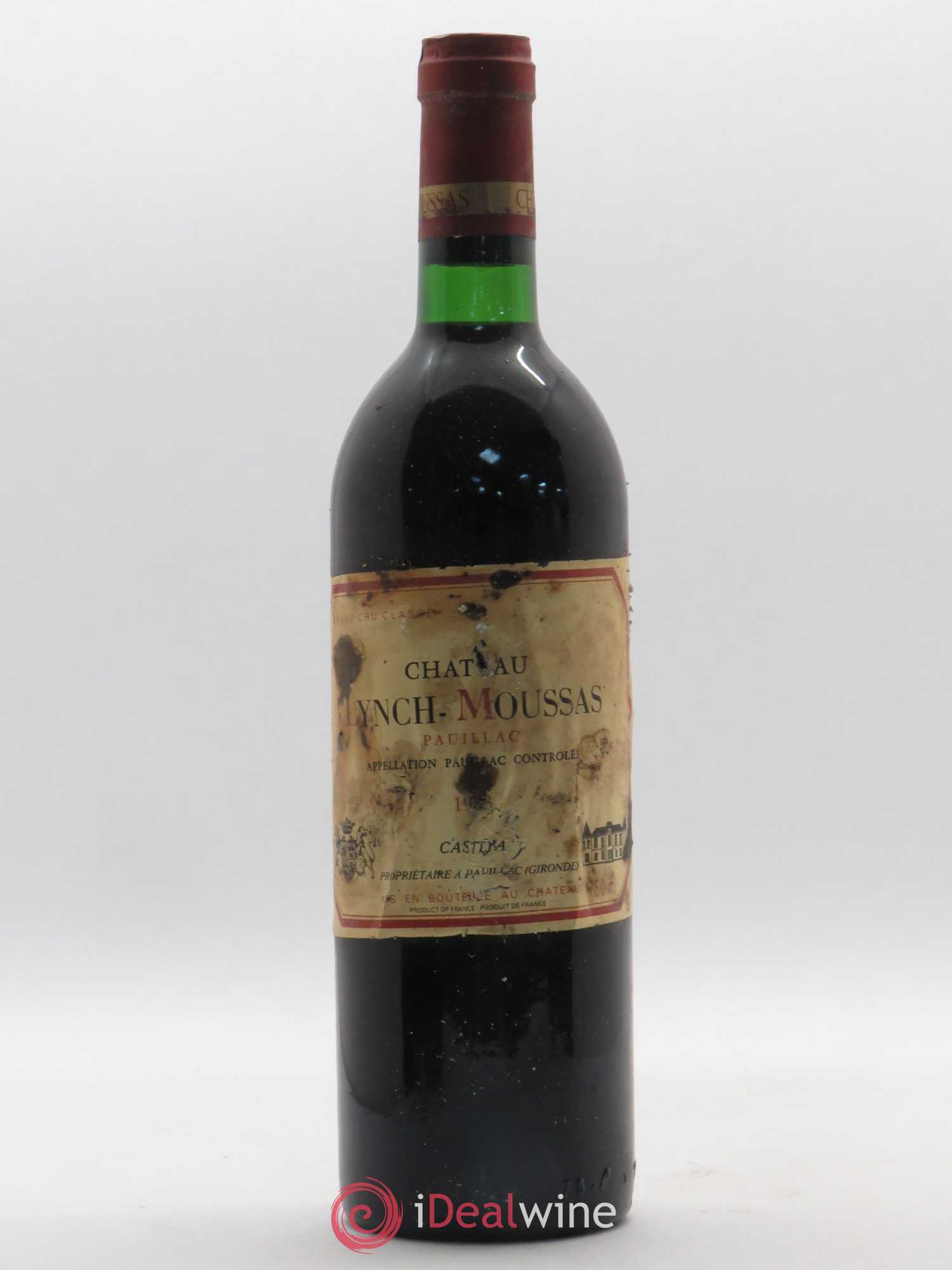 Château Lynch Moussas 5ème Grand Cru Classé 1983 - Lot de 1 bouteille - 0