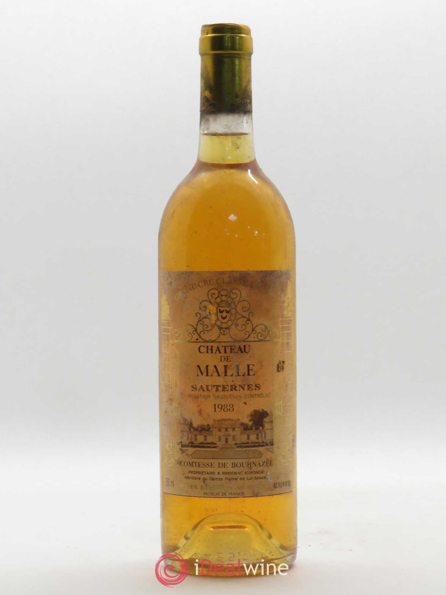 Château de Malle 2ème Grand Cru Classé 1988 - Lotto di 1 bottiglia - 0