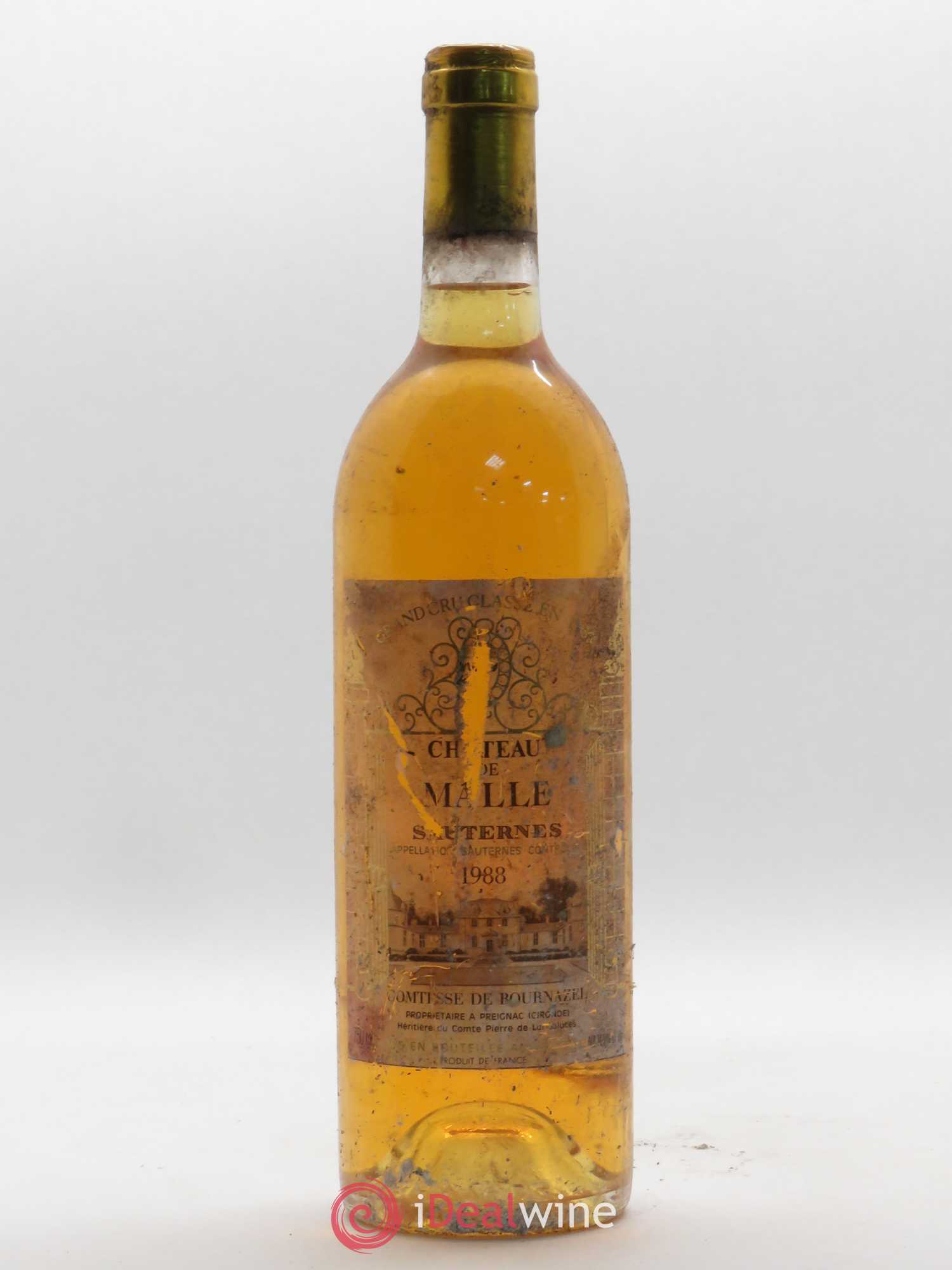 Château de Malle 2ème Grand Cru Classé 1988 - Lotto di 1 bottiglia - 0