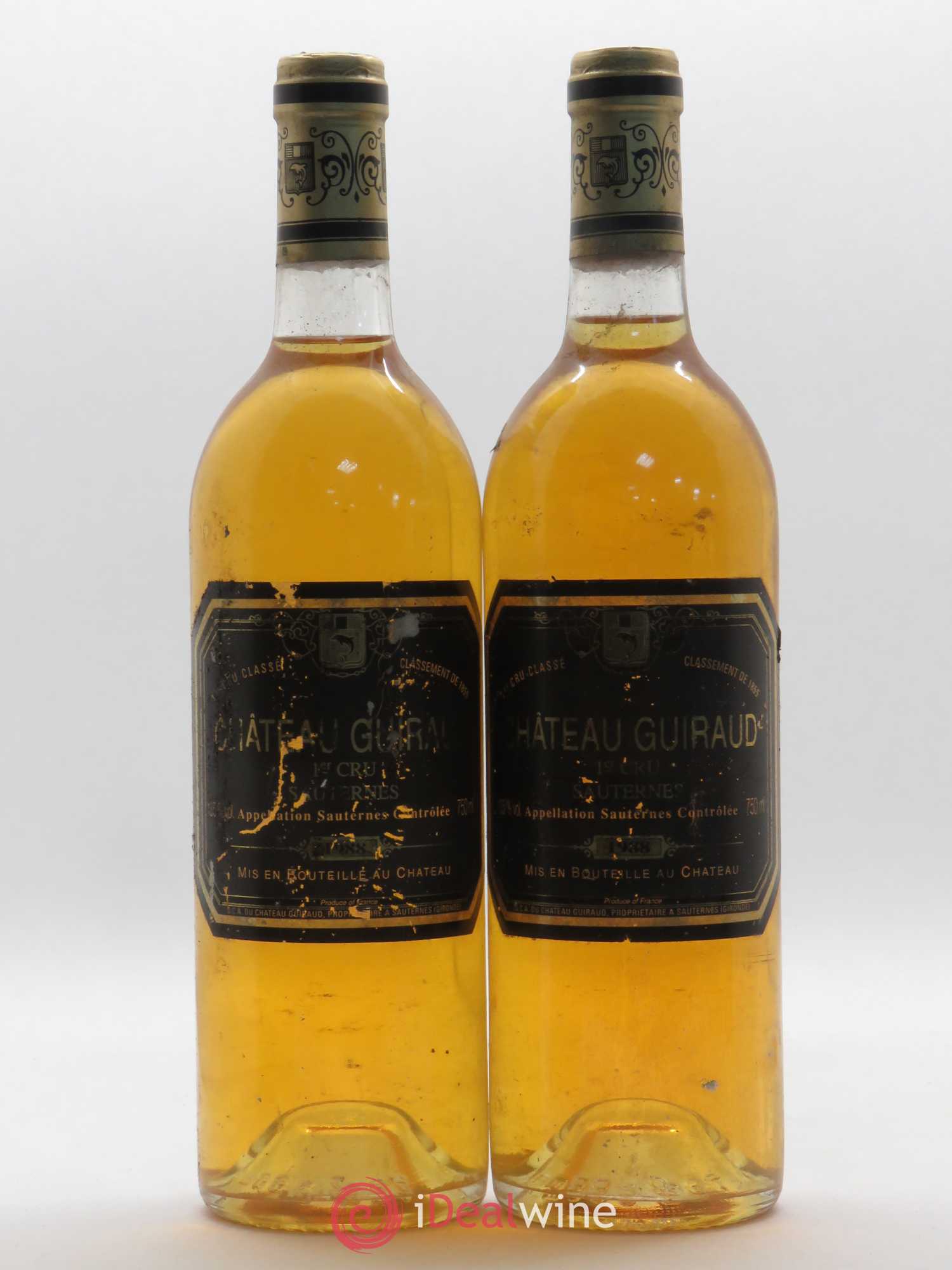 Château Guiraud 1er Grand Cru Classé 1988 - Lotto di 2 bottiglie - 0