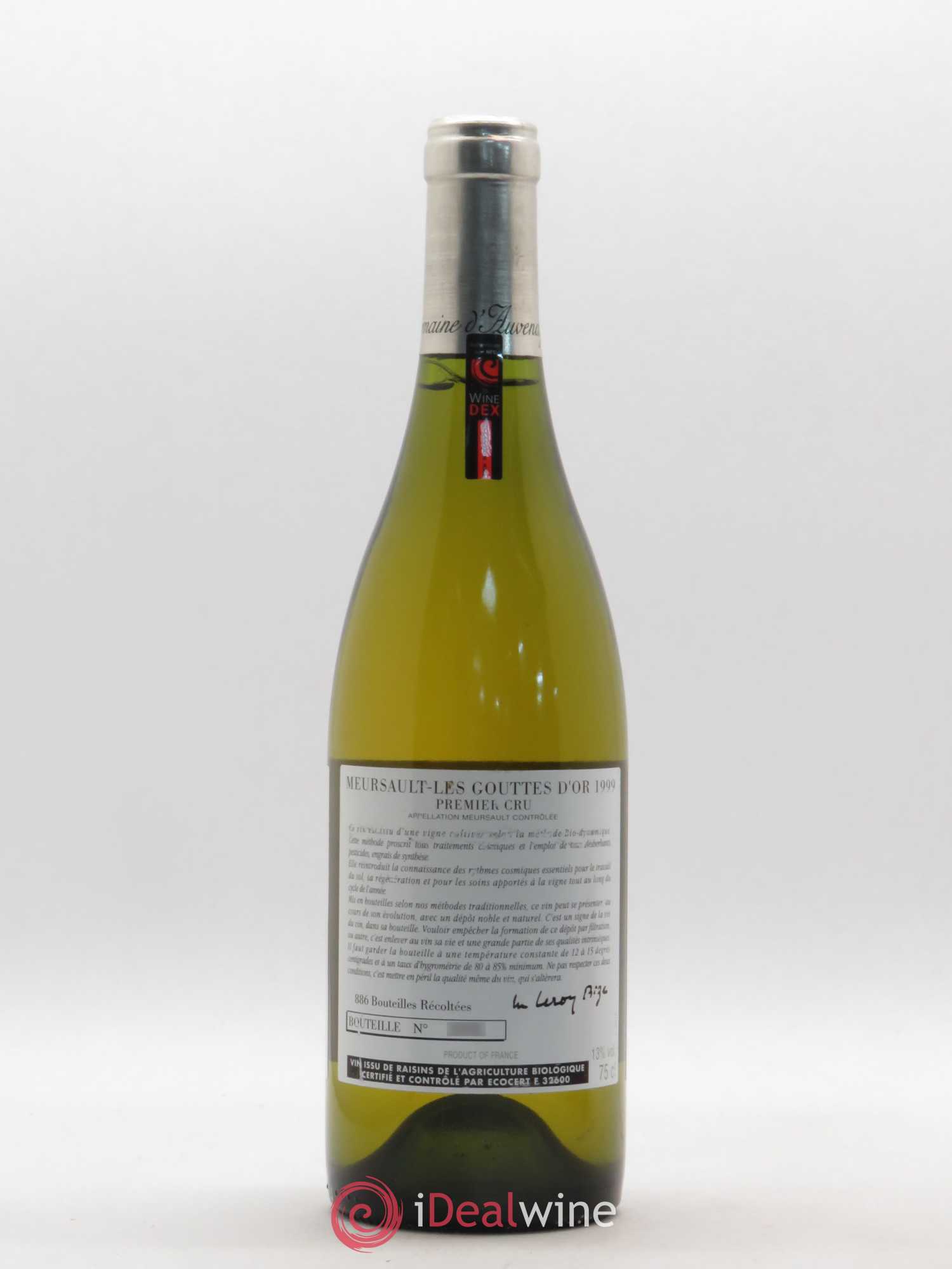 Meursault 1er Cru Les Gouttes d'Or d'Auvenay (Domaine) 1999 - Lot de 1 bouteille - 1